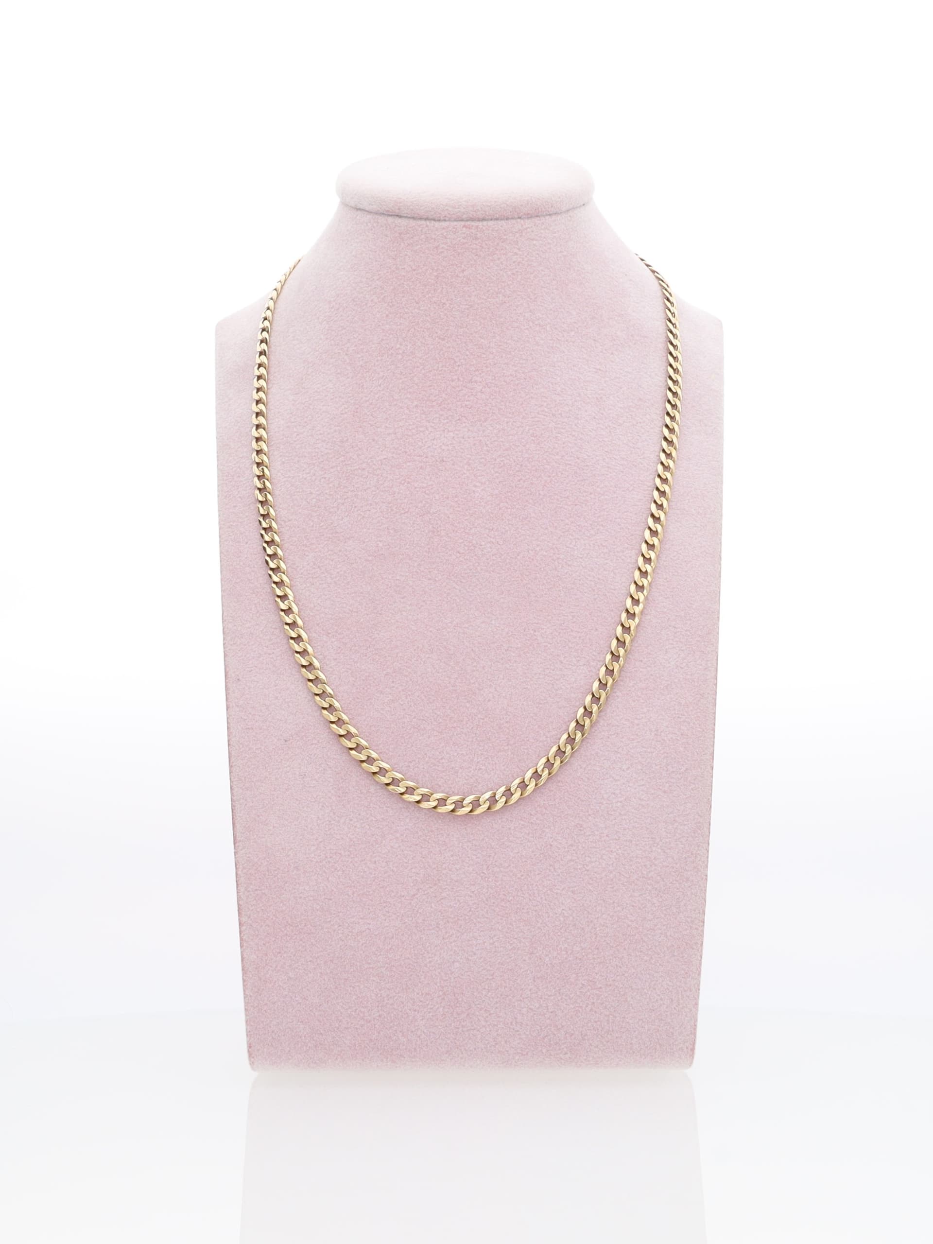 Collana in oro giallo 18kt - maglia groumette squadrata