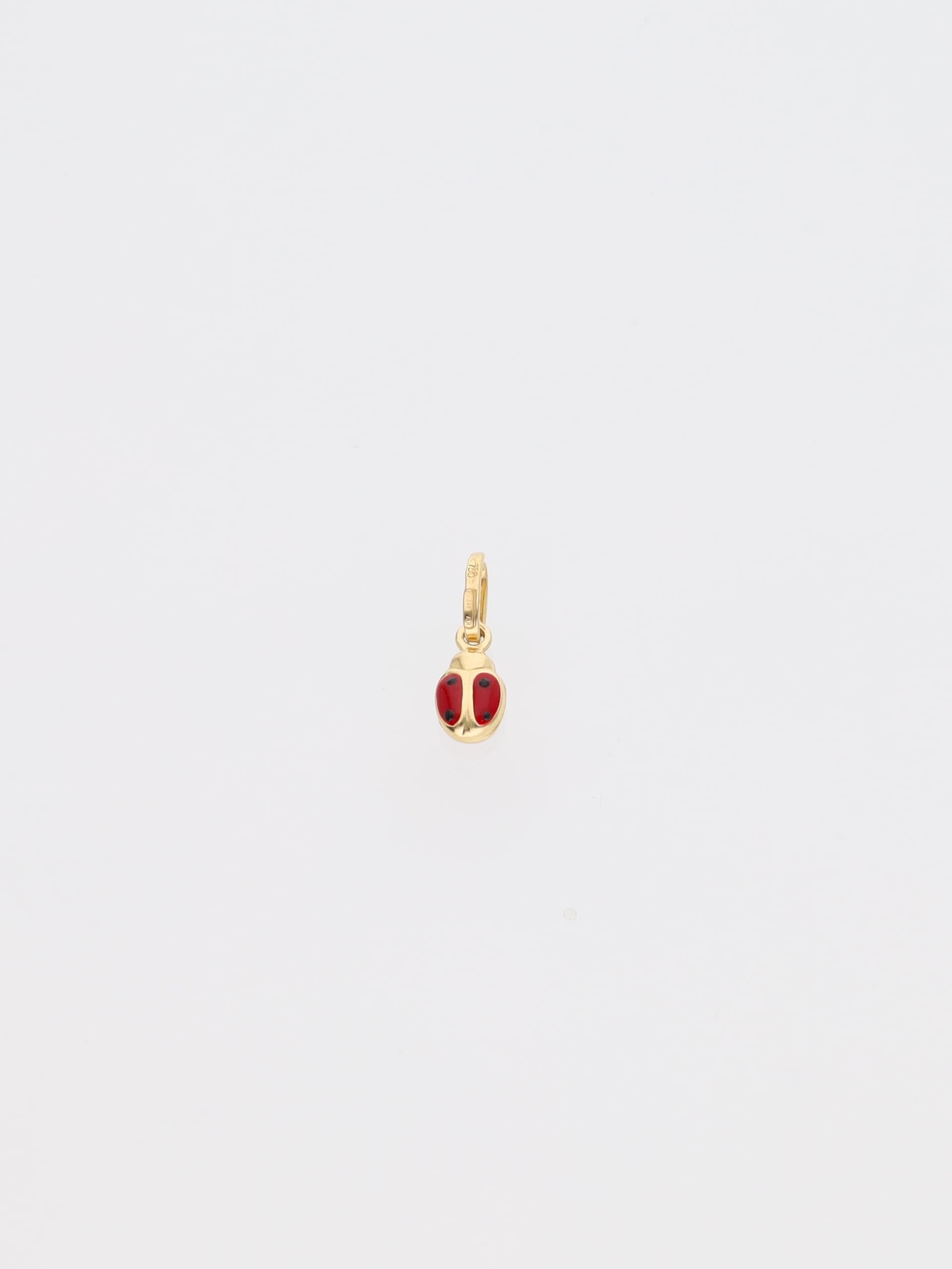 Ciondolo in oro giallo 18kt coccinella piccola
