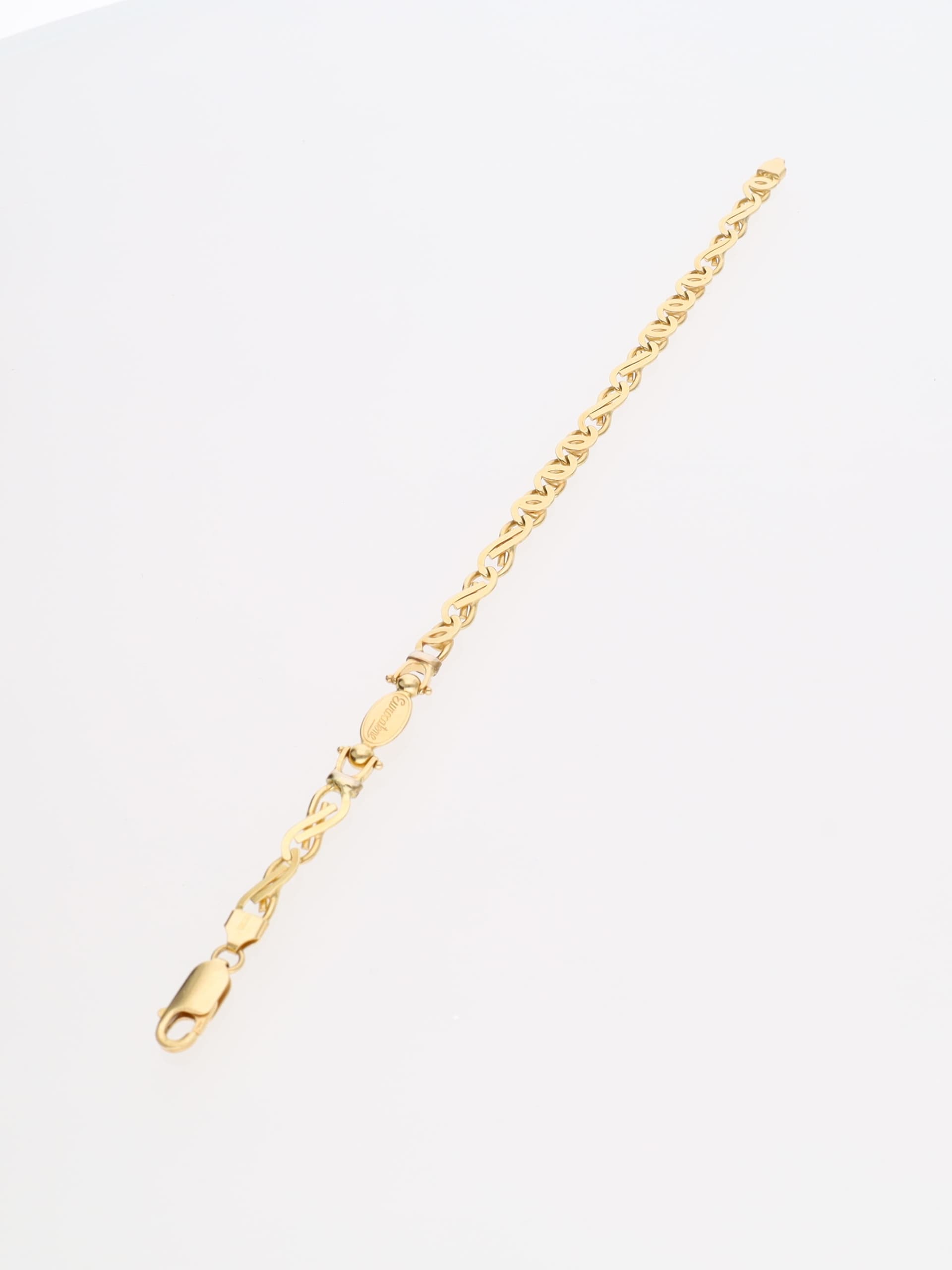 Bracciale oro giallo 18kt - maglie alternate piatte