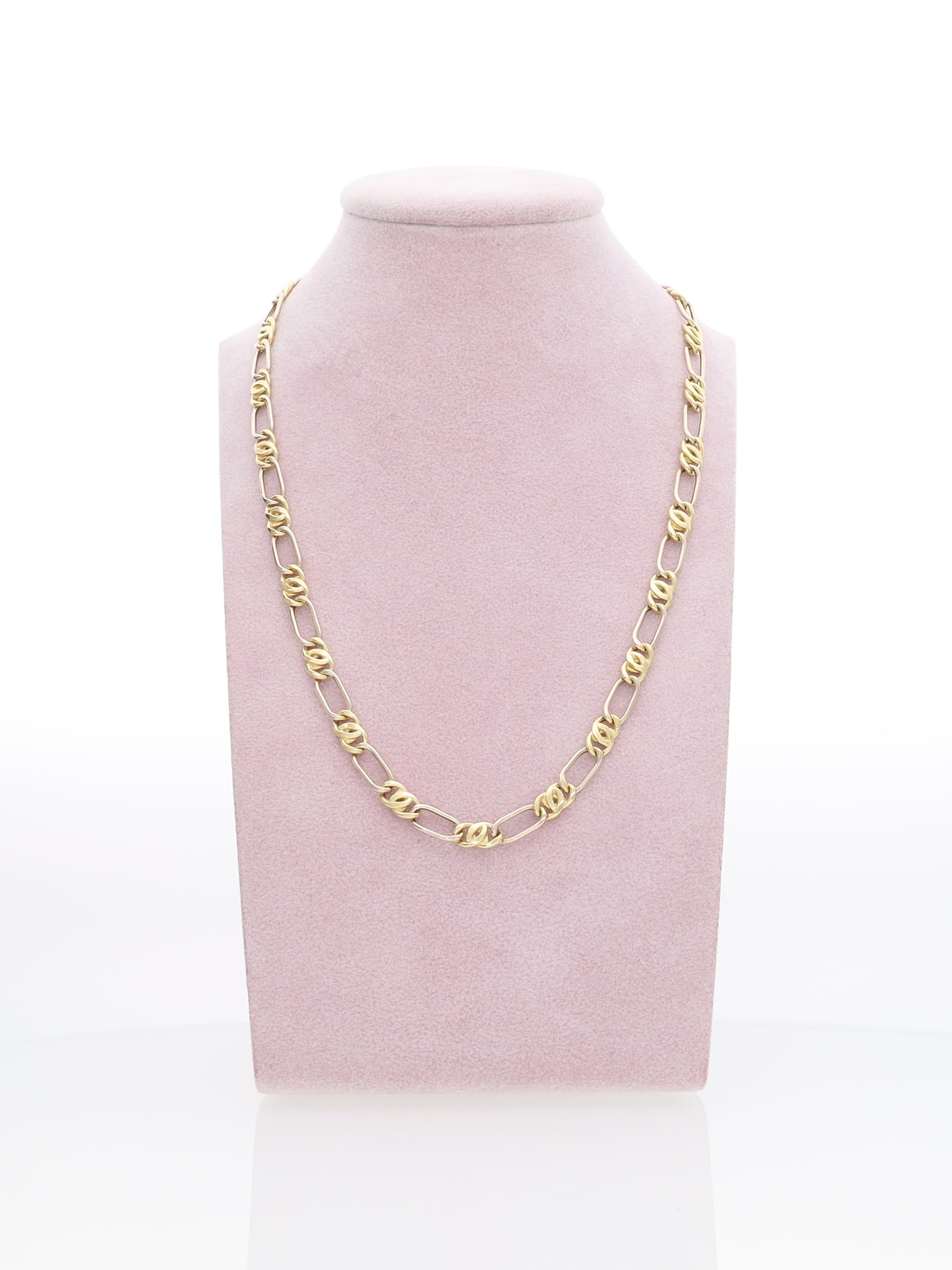 Collana due ori 18kt - maglie alternate