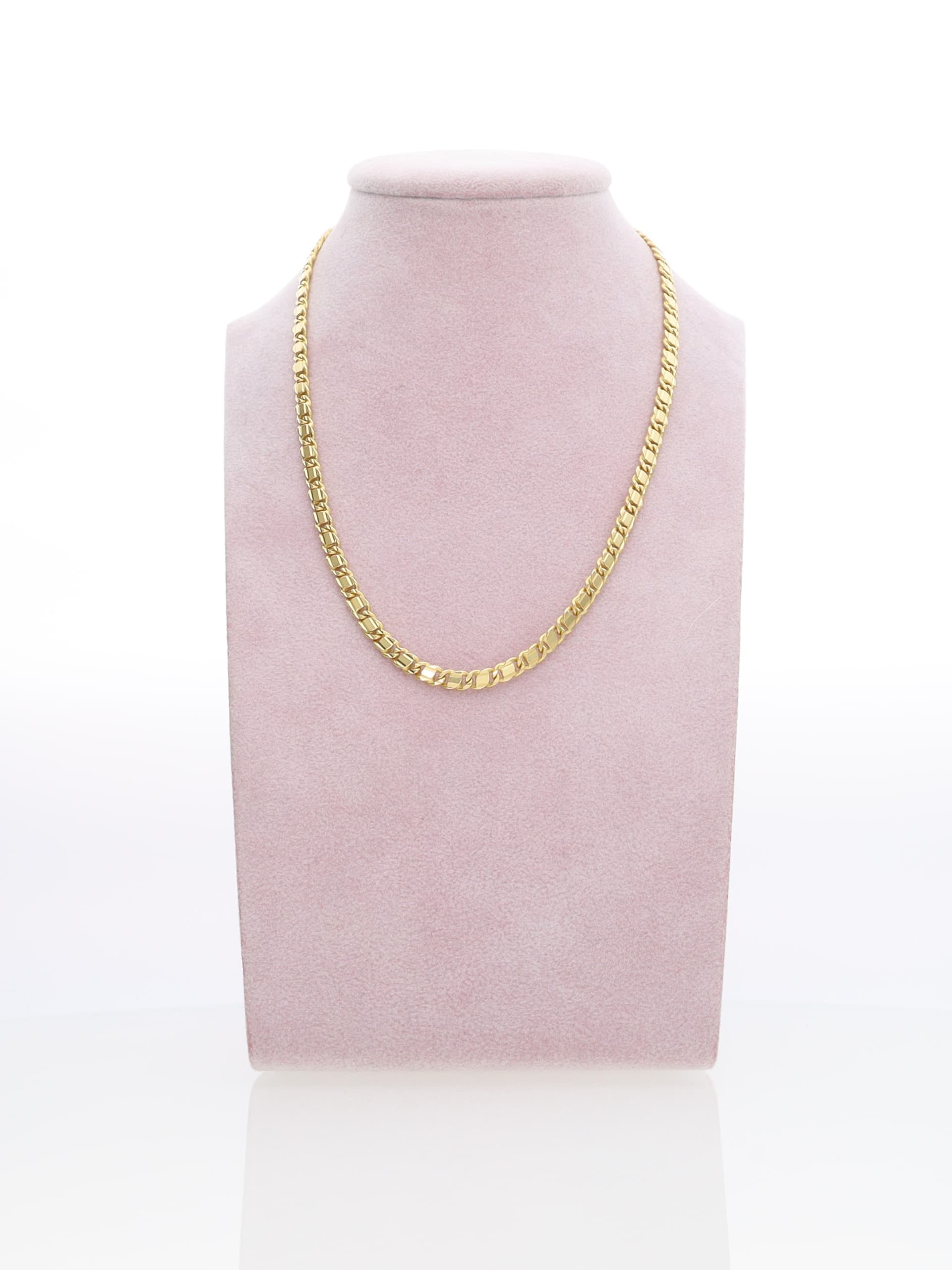 Collana oro giallo 18kt - maglia traversina piena