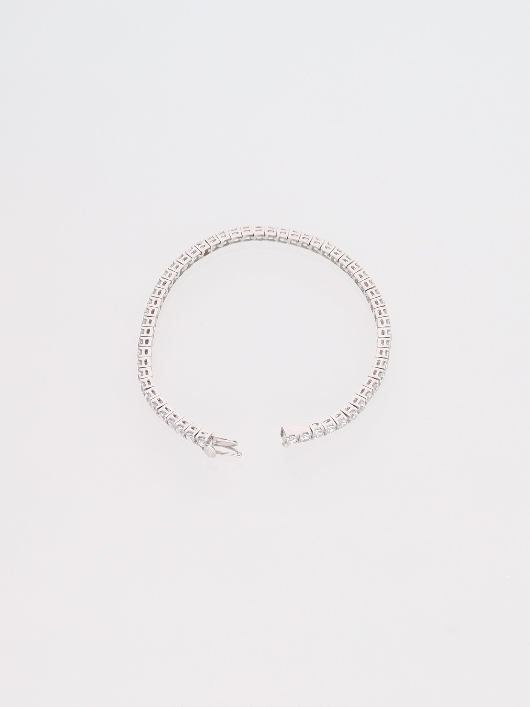 Bracciale oro Bianco 18 kt - tennis con Zirconi