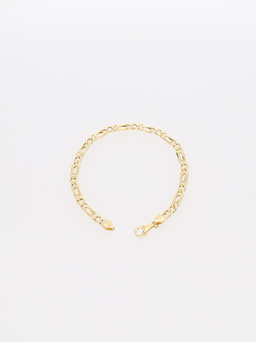 Bracciale in Oro Giallo 18 kt - Maglia occhio di pernice alternata