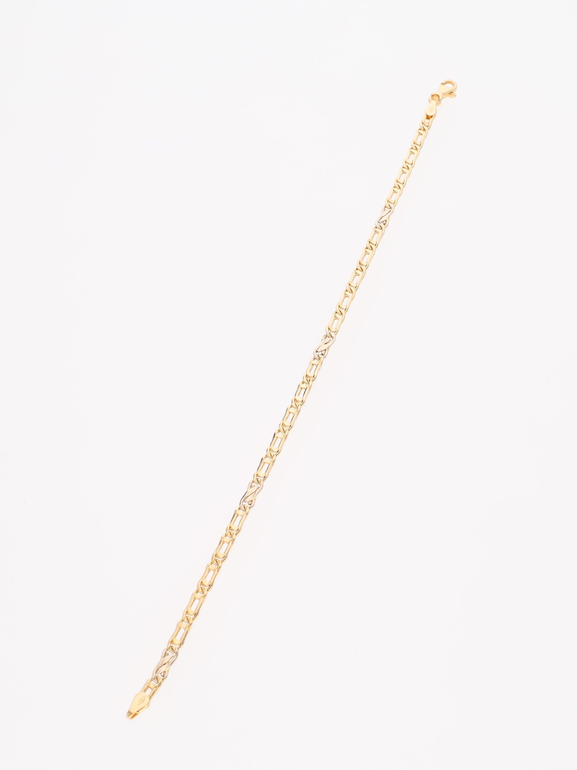 Bracciale in Oro Giallo 18 kt - Maglia occhio di pernice con infinito