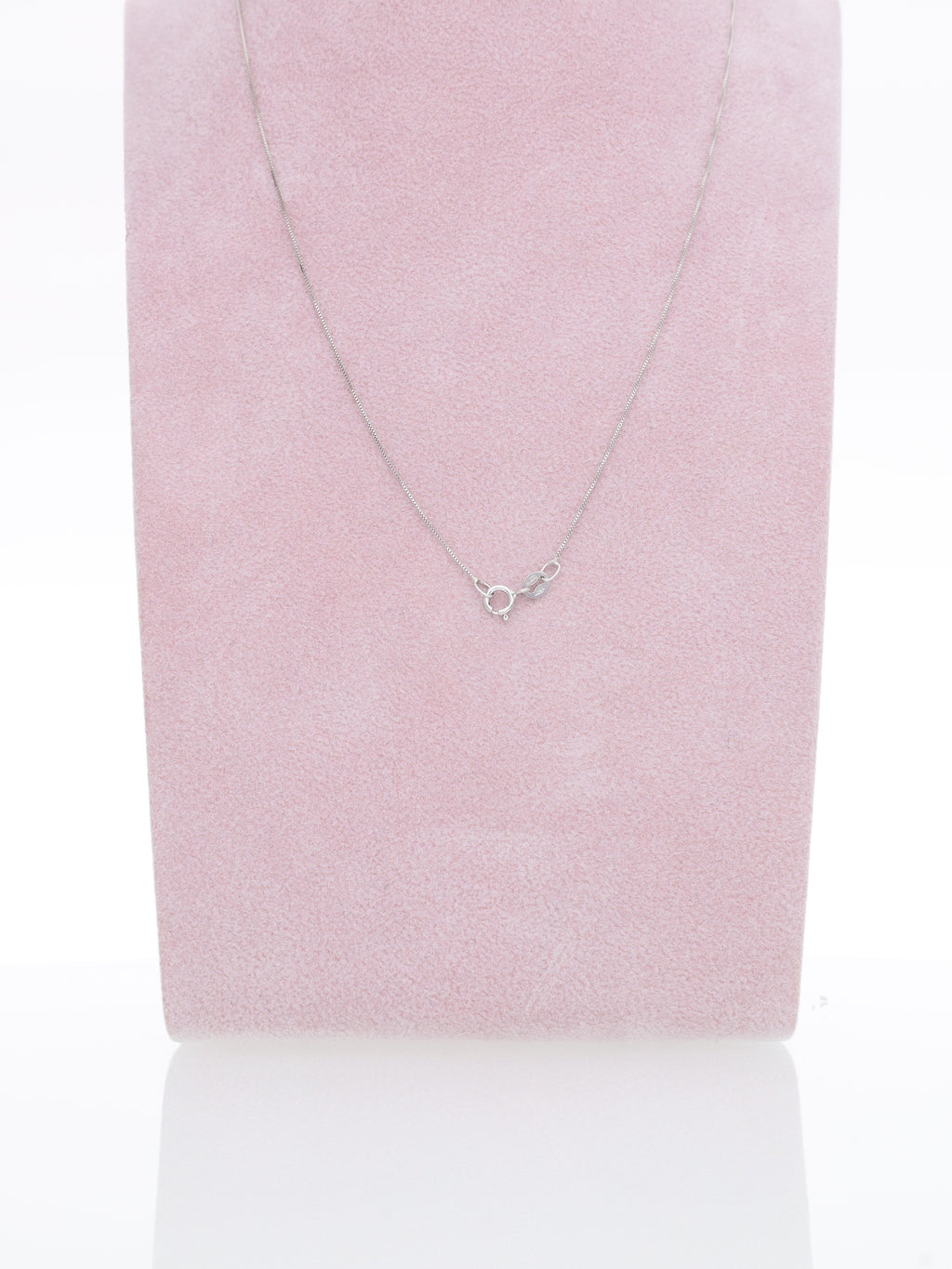 Catenina in oro bianco 18kt con punto luce - Diamante 0.05ct