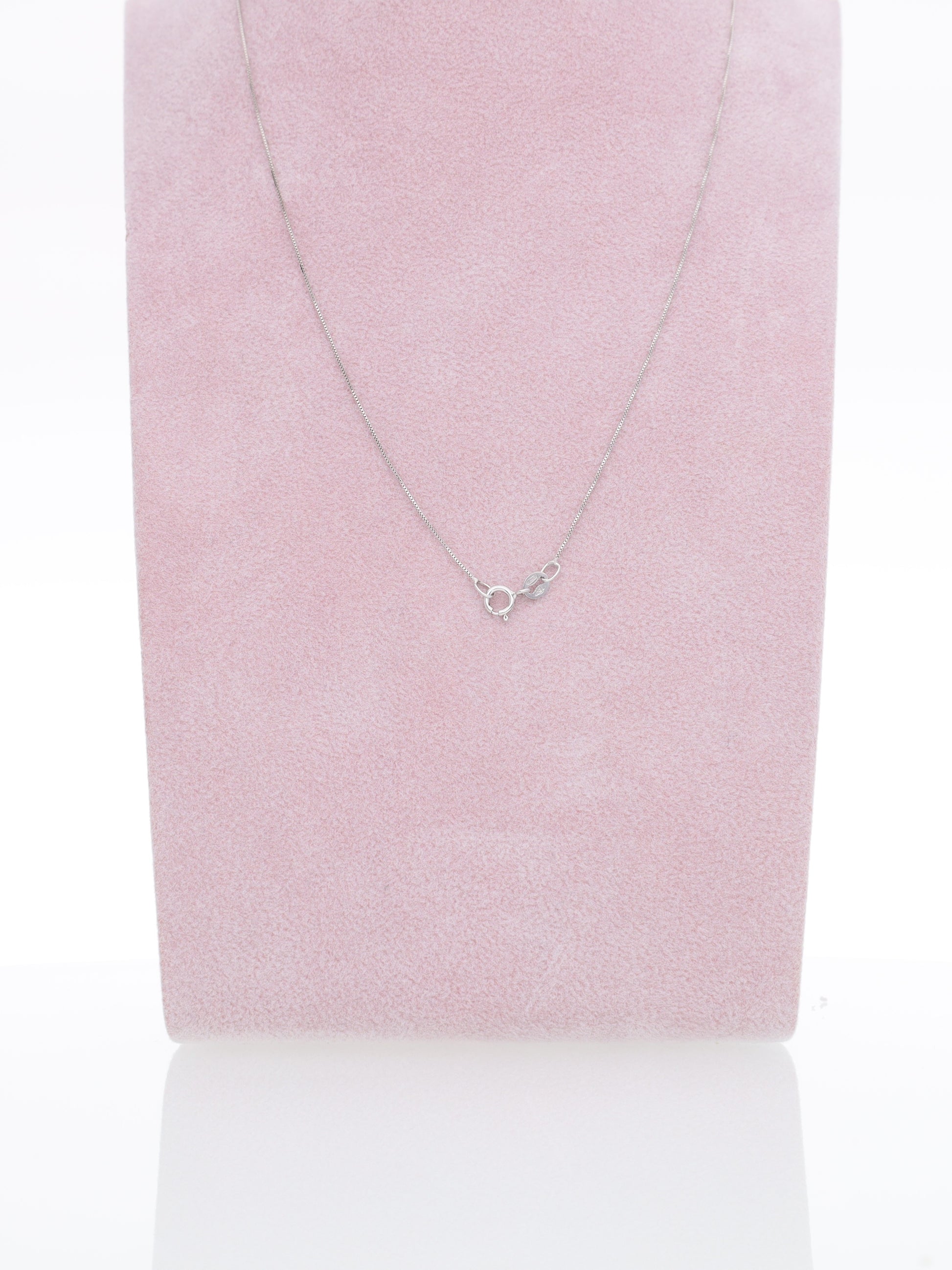 Catenina in oro bianco 18kt con punto luce - Diamante 0.03ct