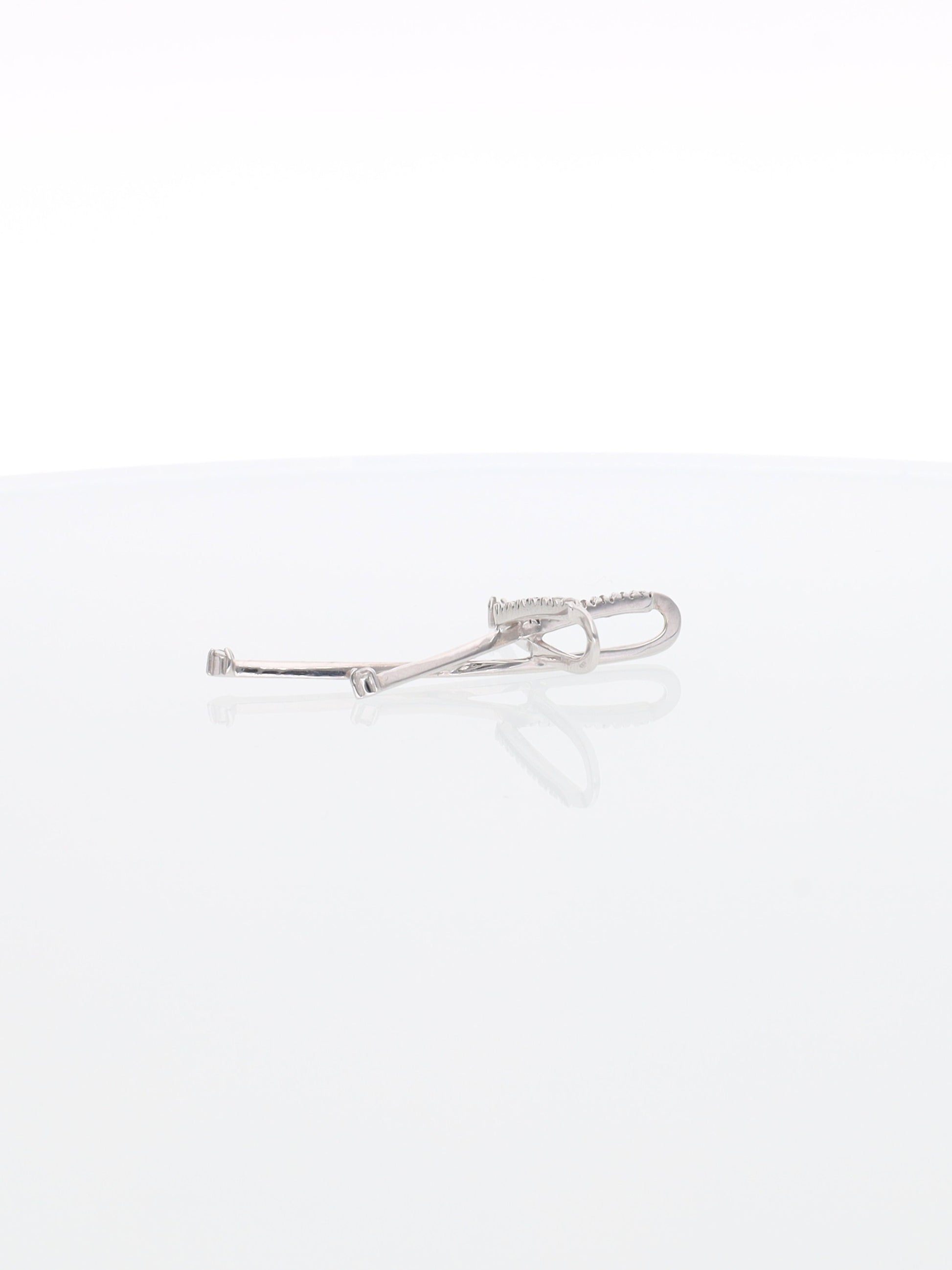 Ciondolo croce con brillanti oro bianco 18kt - design moderno