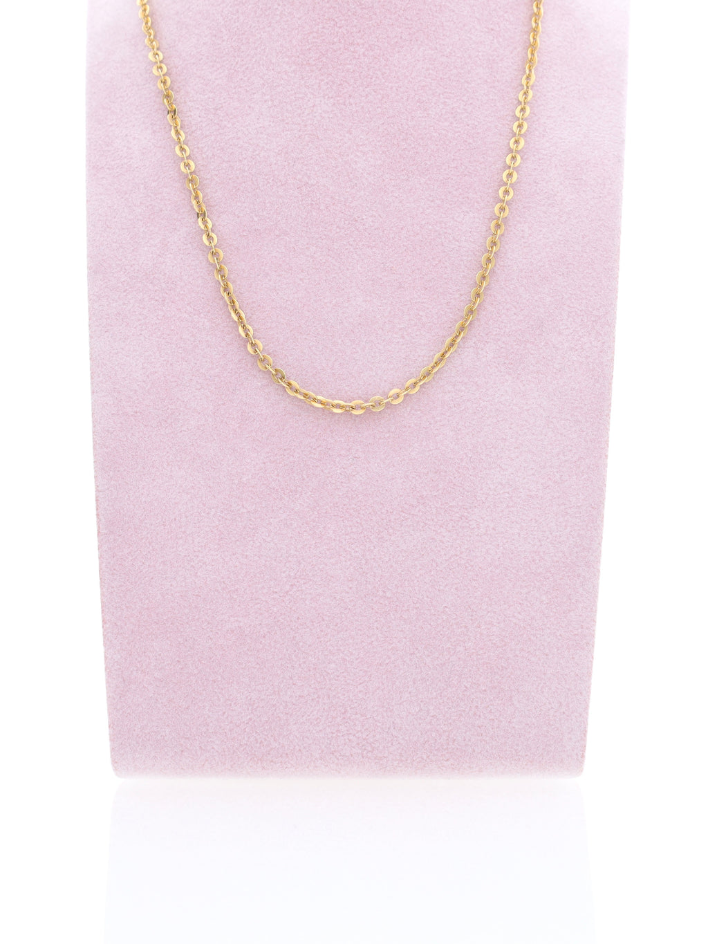 Collana oro giallo 18kt - maglia rolò con cuoricini