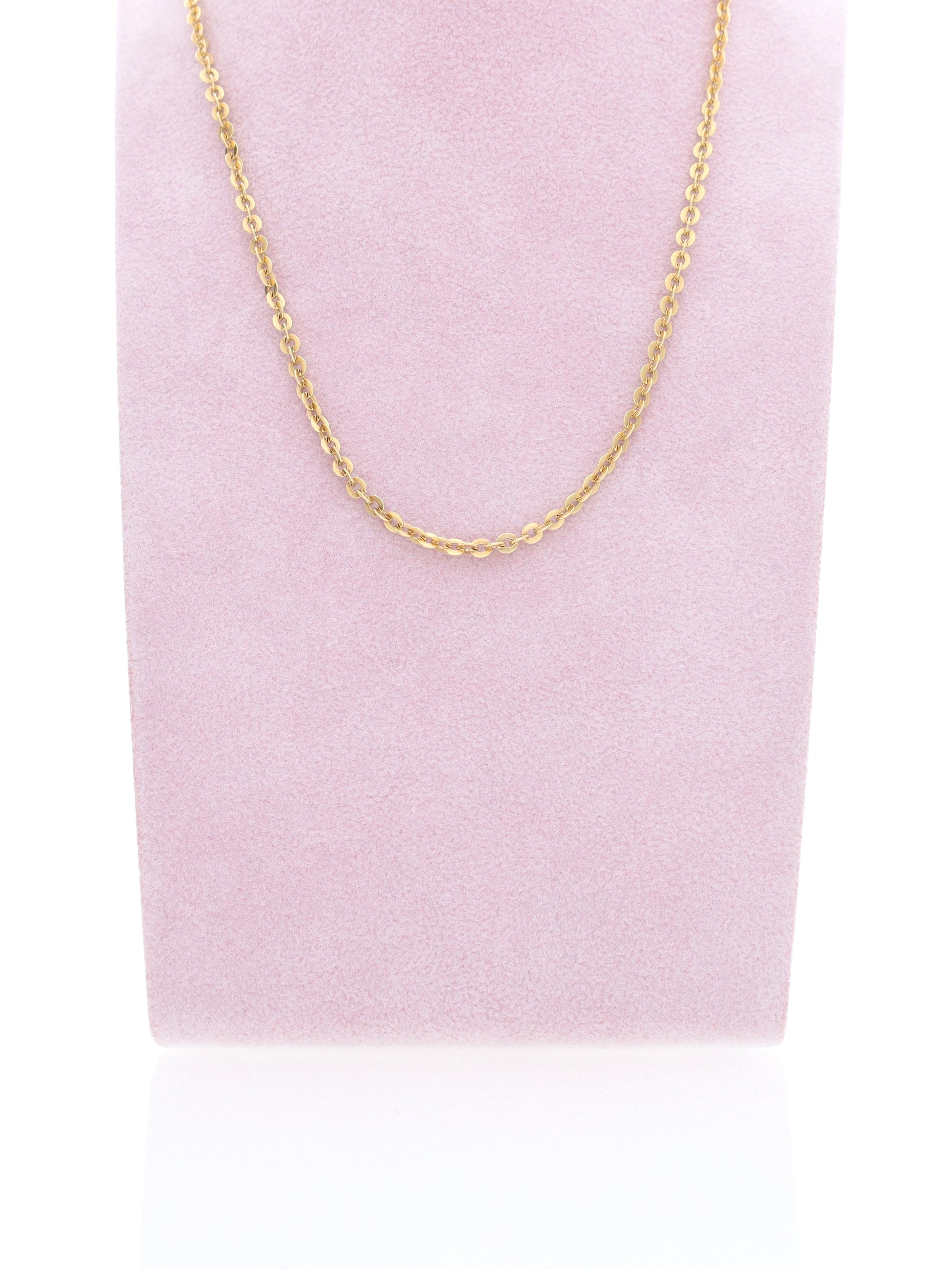 Collana oro giallo 18kt - maglia rolò con cuoricini