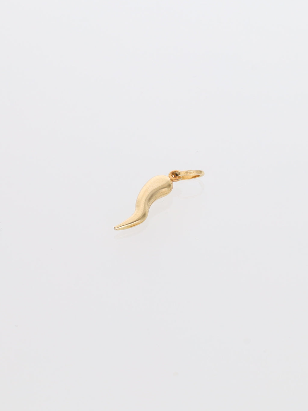 Ciondolo corno portafortuna in oro giallo 18kt