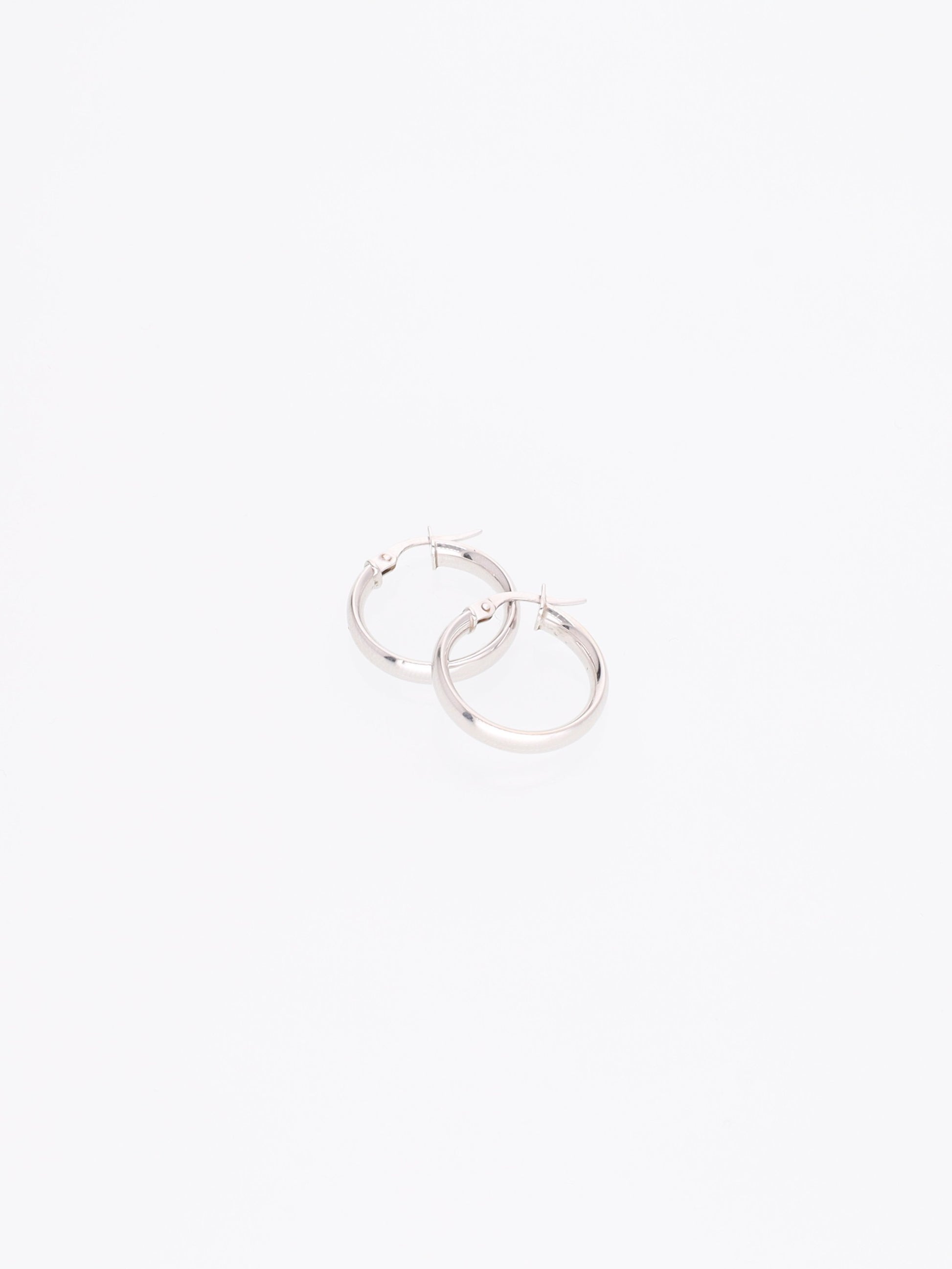 Orecchini a Cerchietto in Oro Bianco 18kt