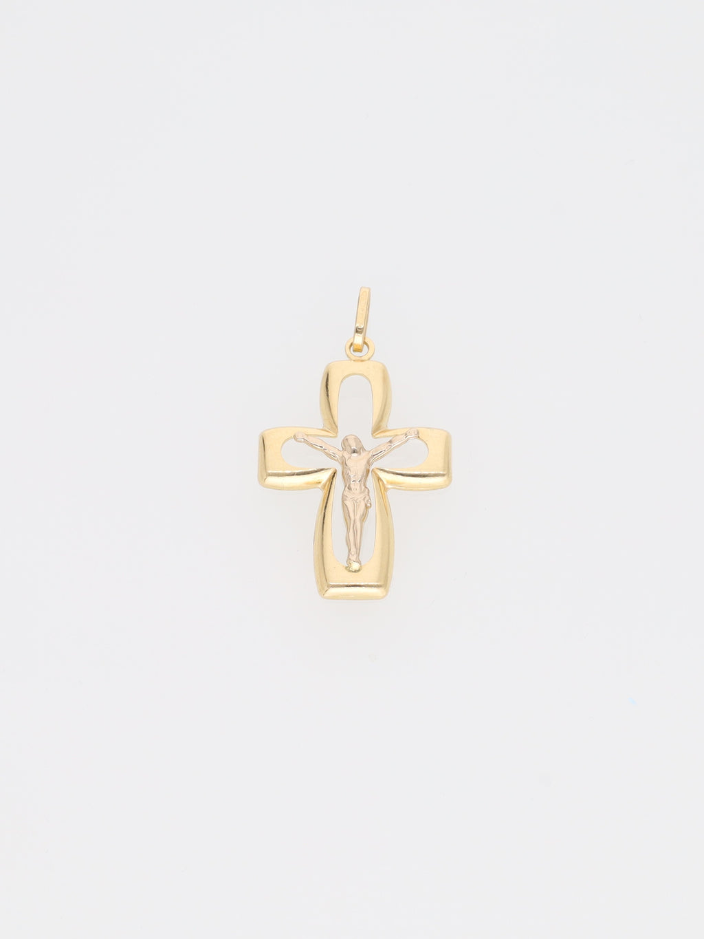 Ciondolo crocifisso in oro giallo 18kt