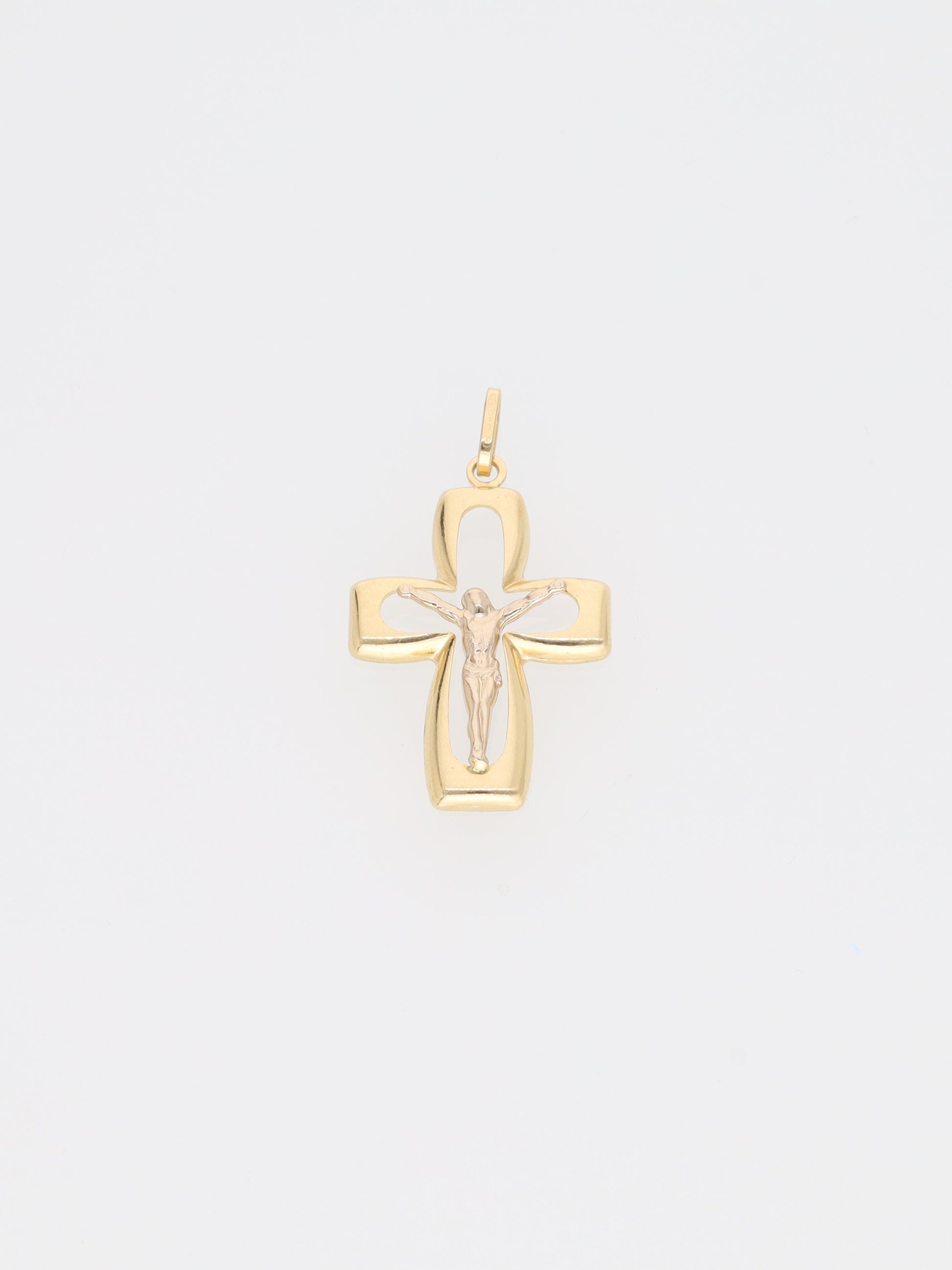 Ciondolo crocifisso in oro giallo 18kt