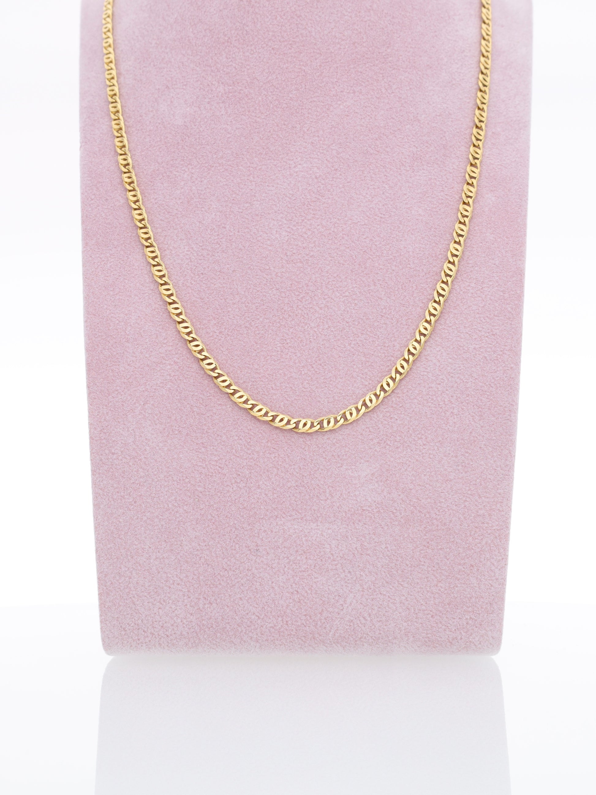 Collana in Oro Giallo 18kt - maglia Occhio di Tigre
