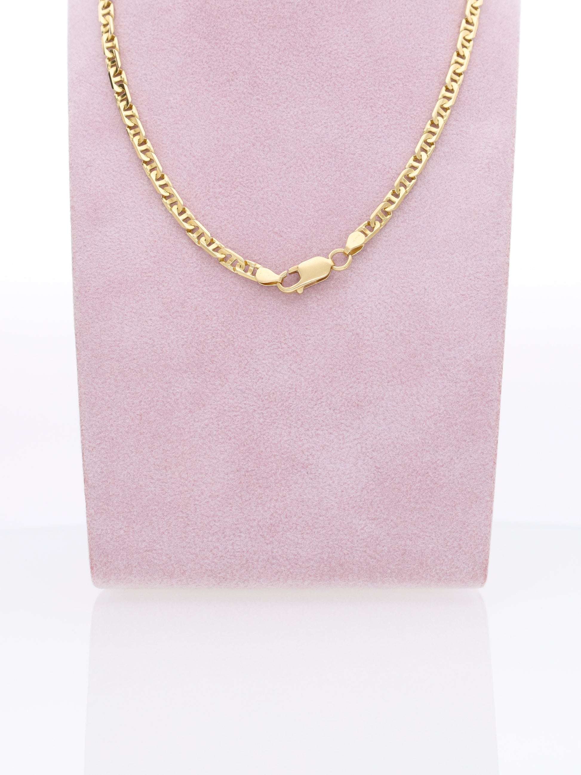 Collana oro giallo 18kt - maglia marinara squadrata