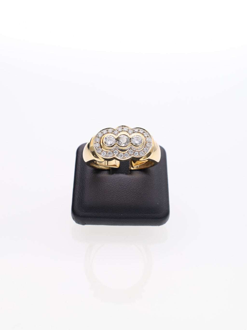 Anello Vintage in Oro Giallo 18 kt con Diamanti