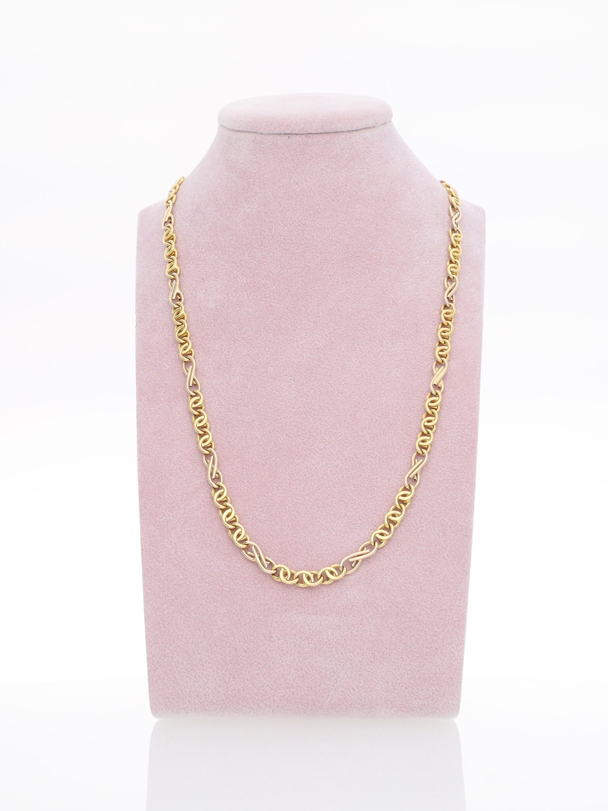 Collana in Oro Giallo 18 kt - maglie alternate