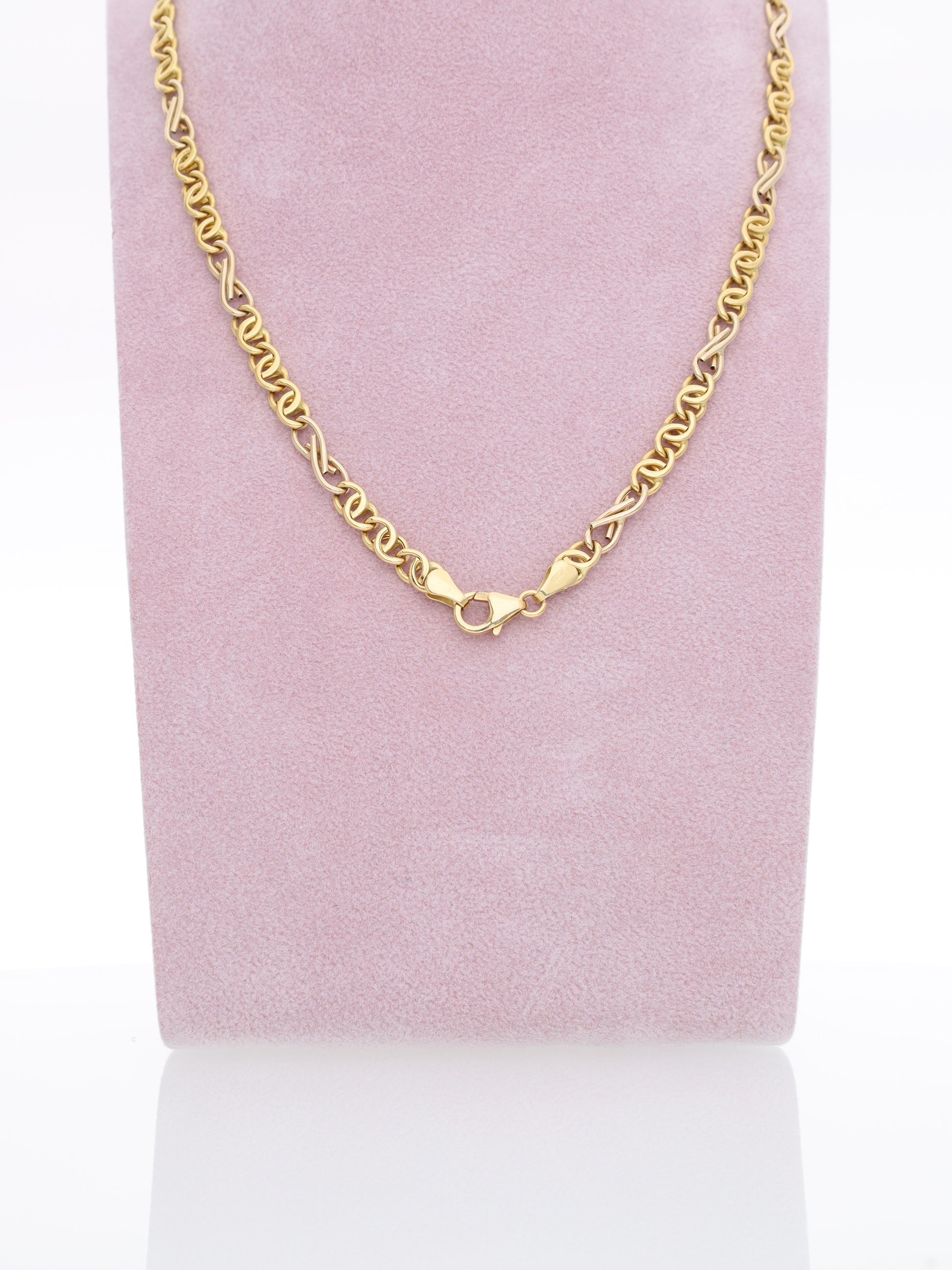 Collana in Oro Giallo 18 kt - maglie alternate