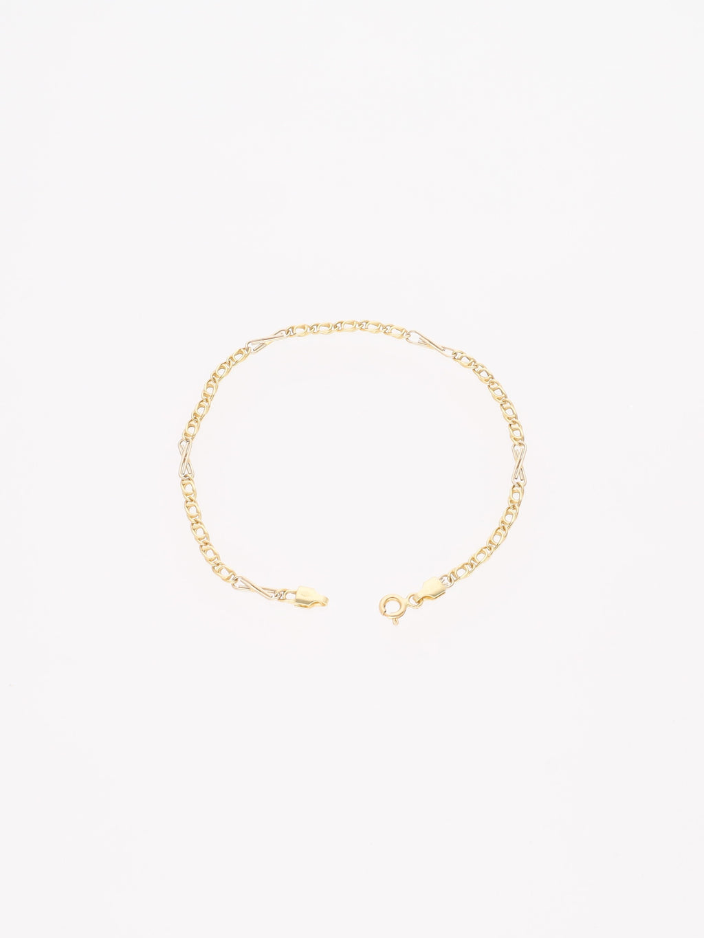 Bracciale in Oro Giallo 18 kt - Maglia occhio di pernice con infinito