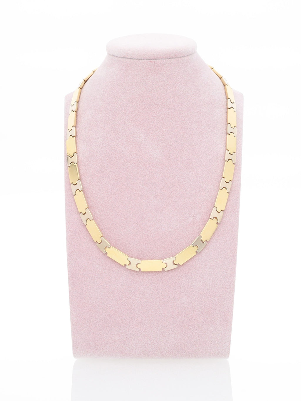 Collana Girocollo in Oro Giallo 18 kt - Maglia piastre piatte