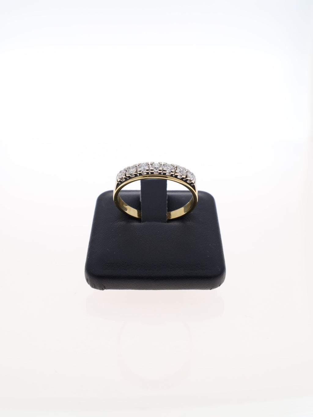 Anello Veretta in Oro Giallo 18 kt con 7 Brillanti