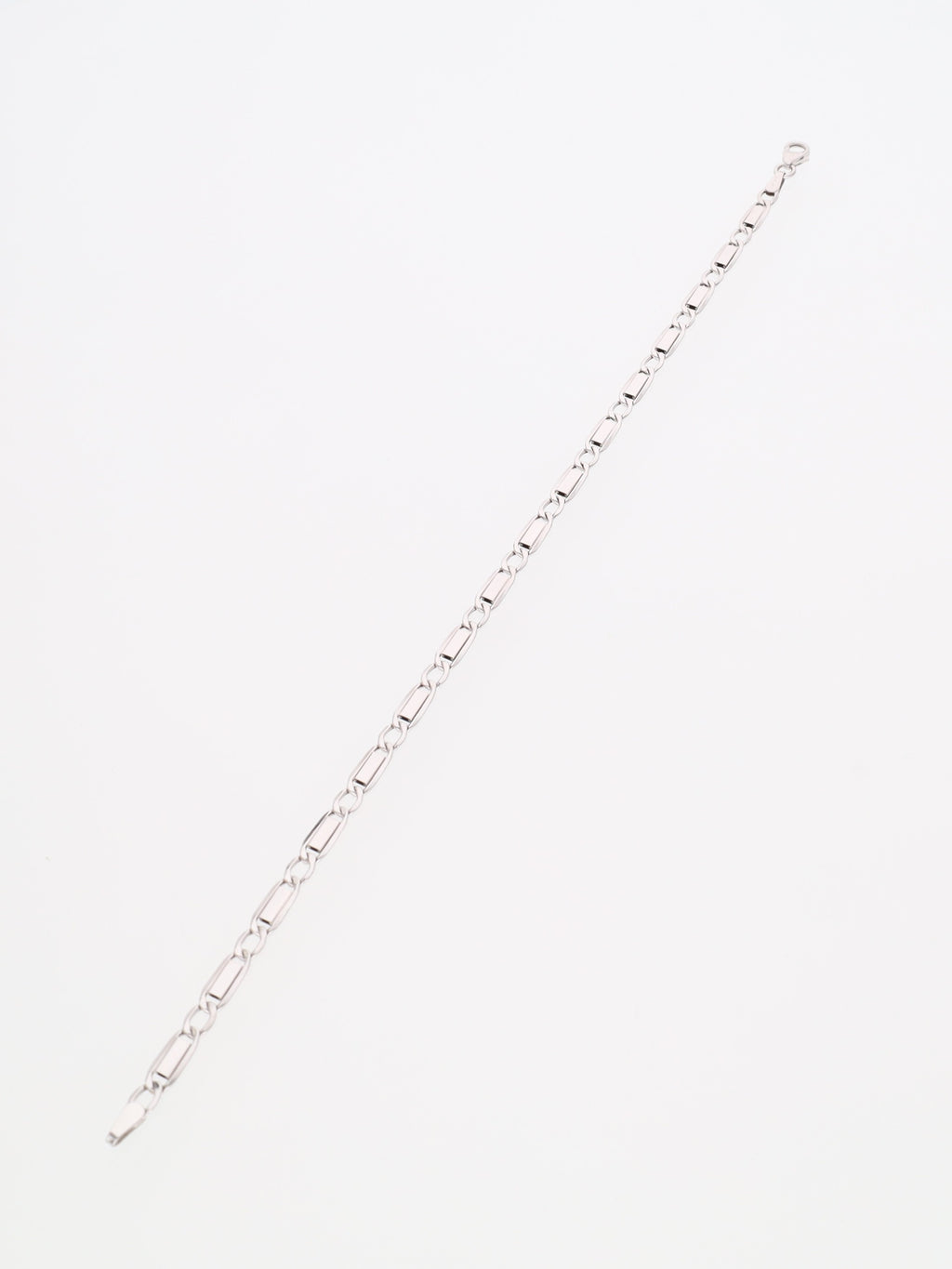 Bracciale in Oro Bianco 18 kt - Maglia alternata piatta