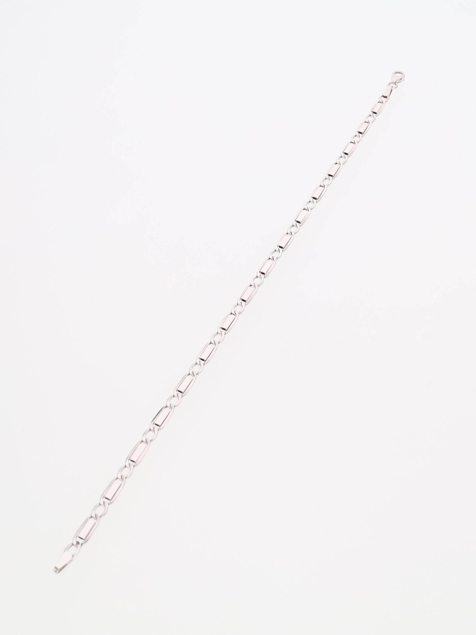 Bracciale in Oro Bianco 18 kt - Maglia alternata piatta