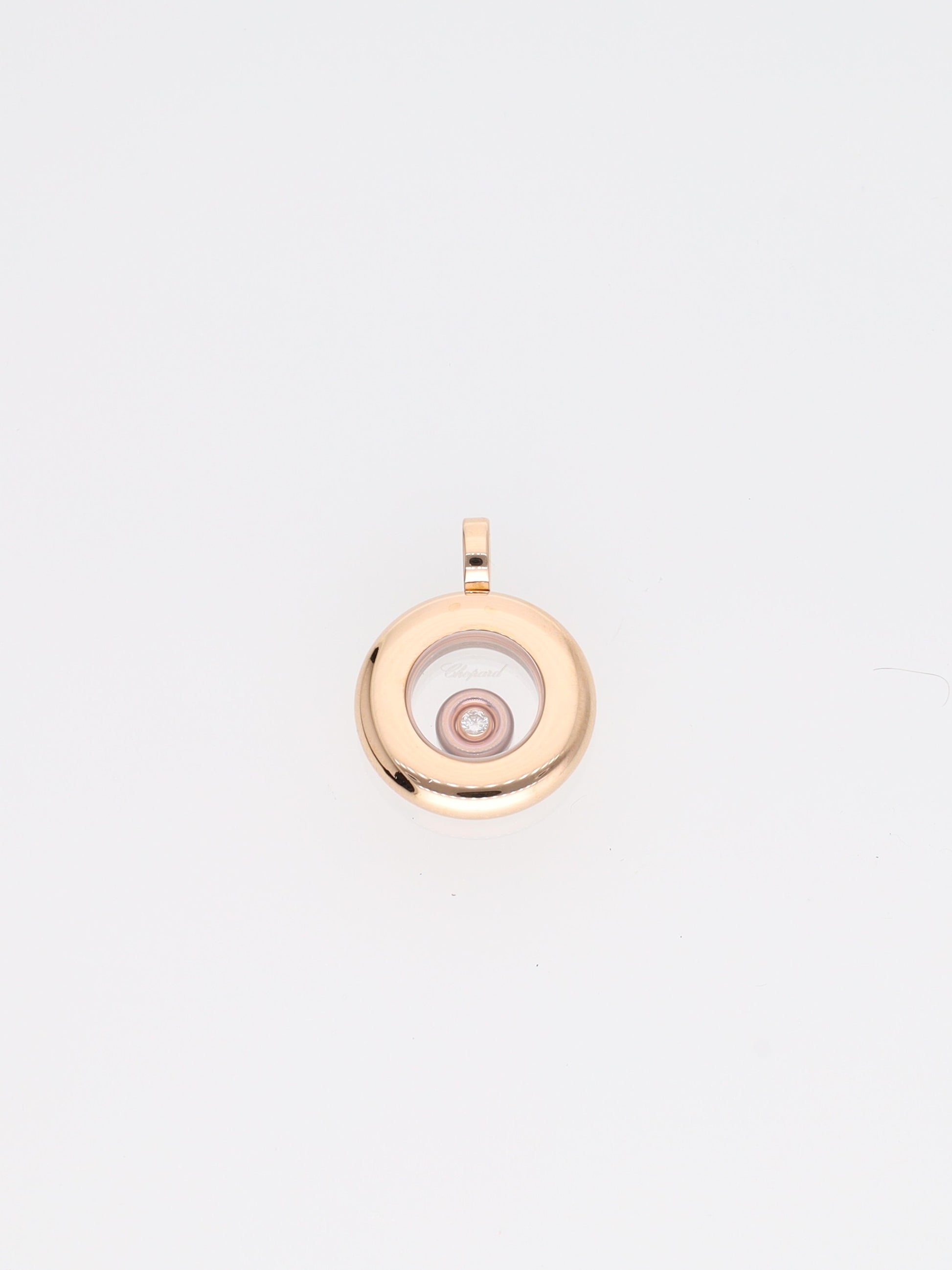 Ciondolo Chopard in oro rosa 18kt con brillante da 0.05ct