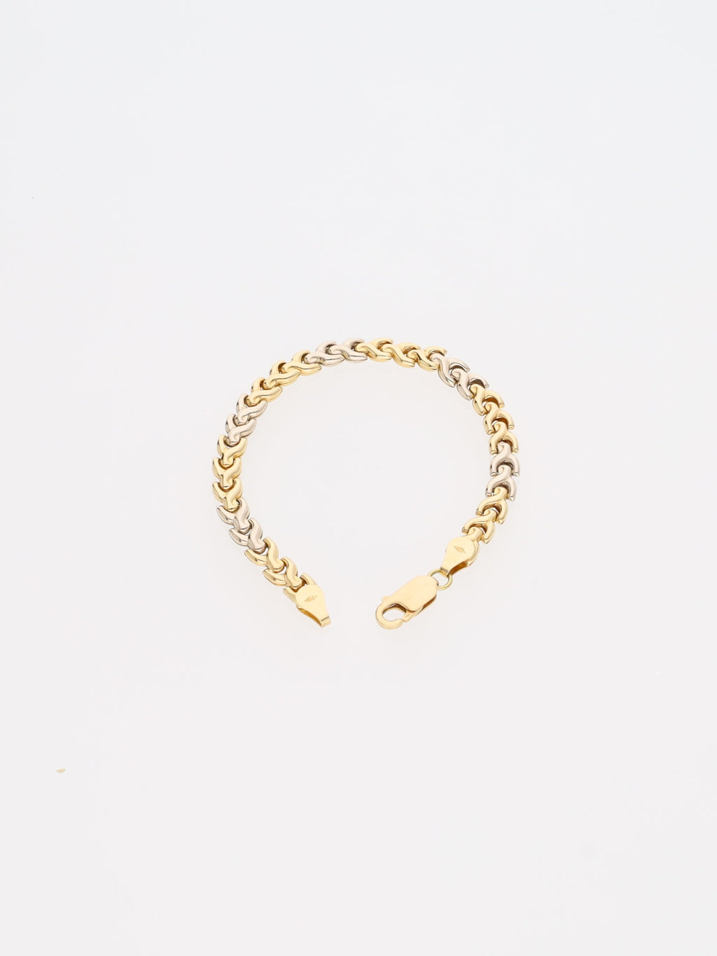 Bracciale in Oro Giallo e Bianco 18 kt - elementi ad Y