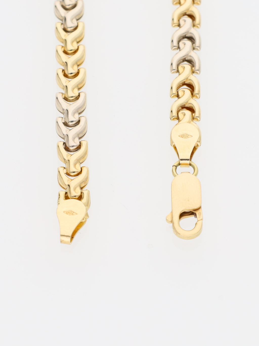 Bracciale in Oro Giallo e Bianco 18 kt - elementi ad Y