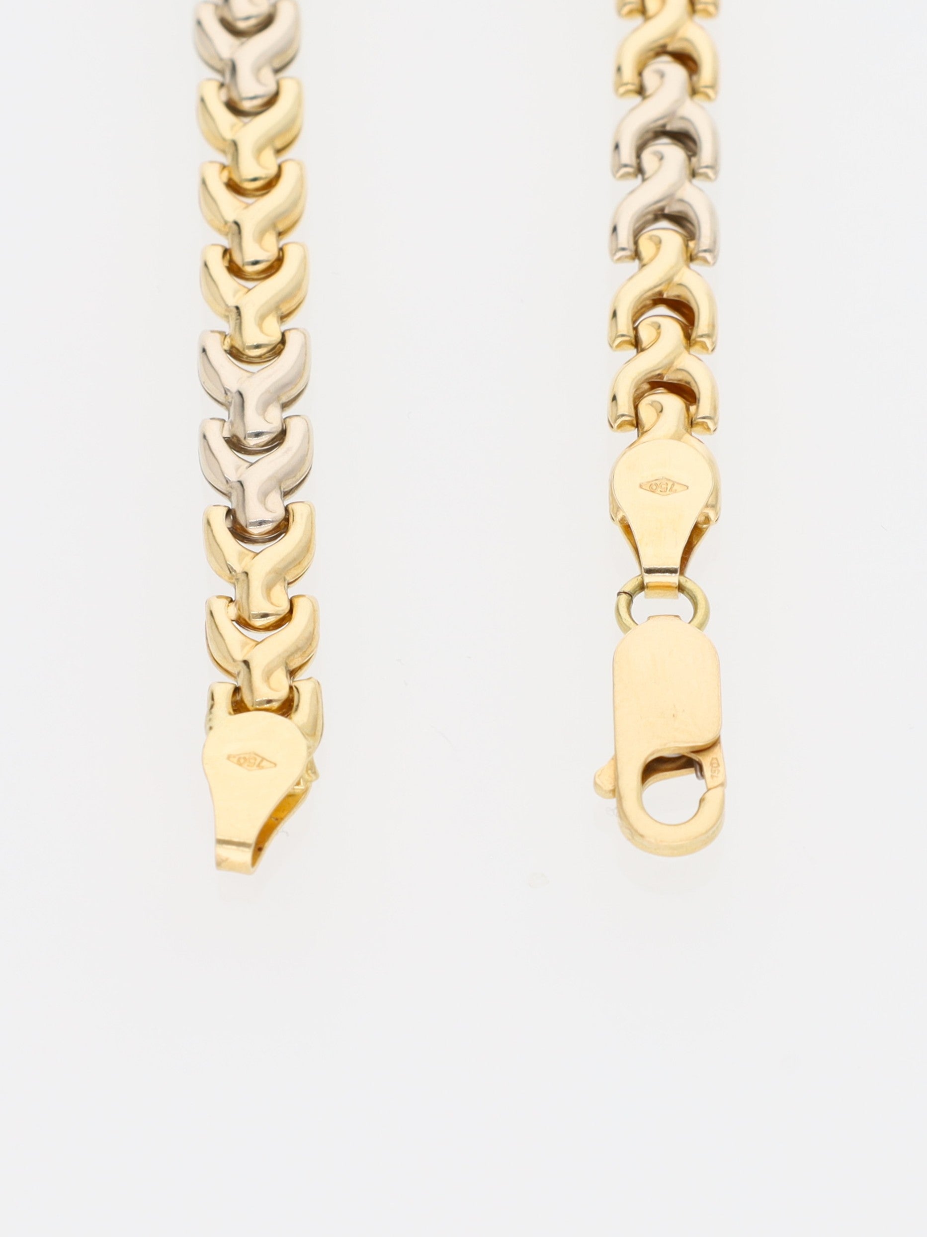 Bracciale in Oro Giallo e Bianco 18 kt - elementi ad Y