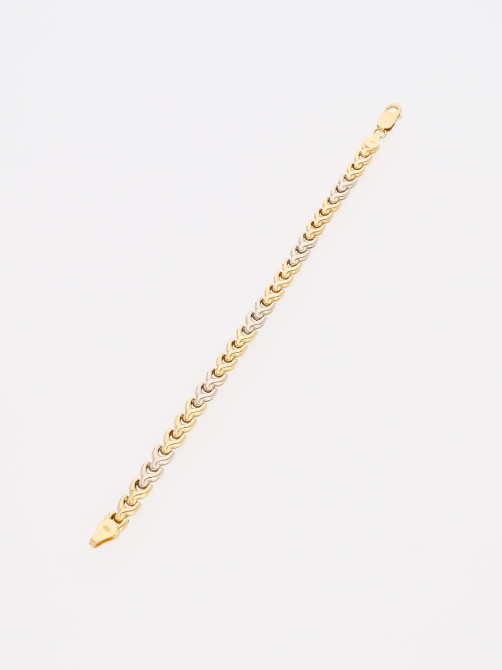 Bracciale in Oro Giallo e Bianco 18 kt - elementi ad Y