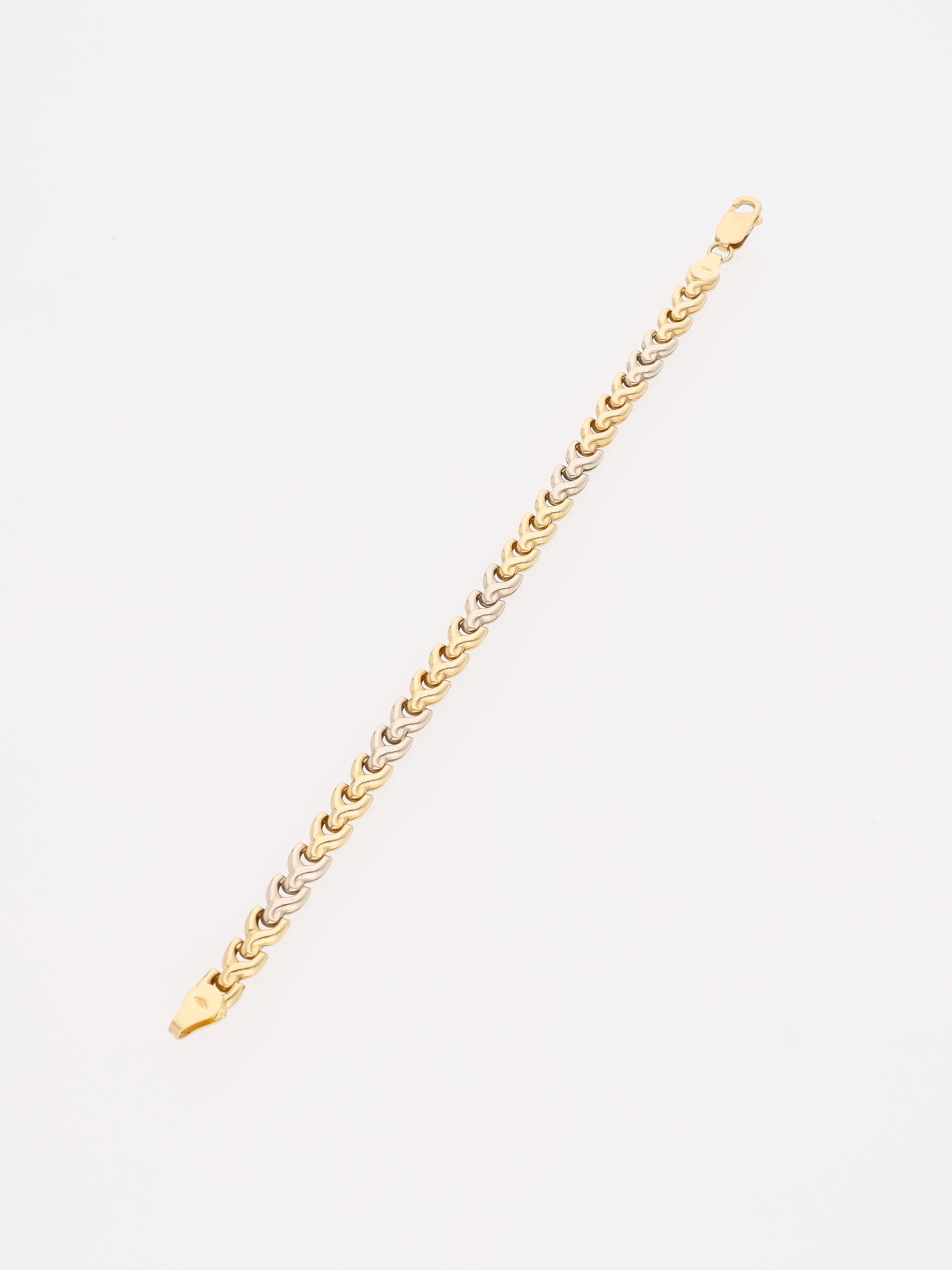 Bracciale in Oro Giallo e Bianco 18 kt - elementi ad Y