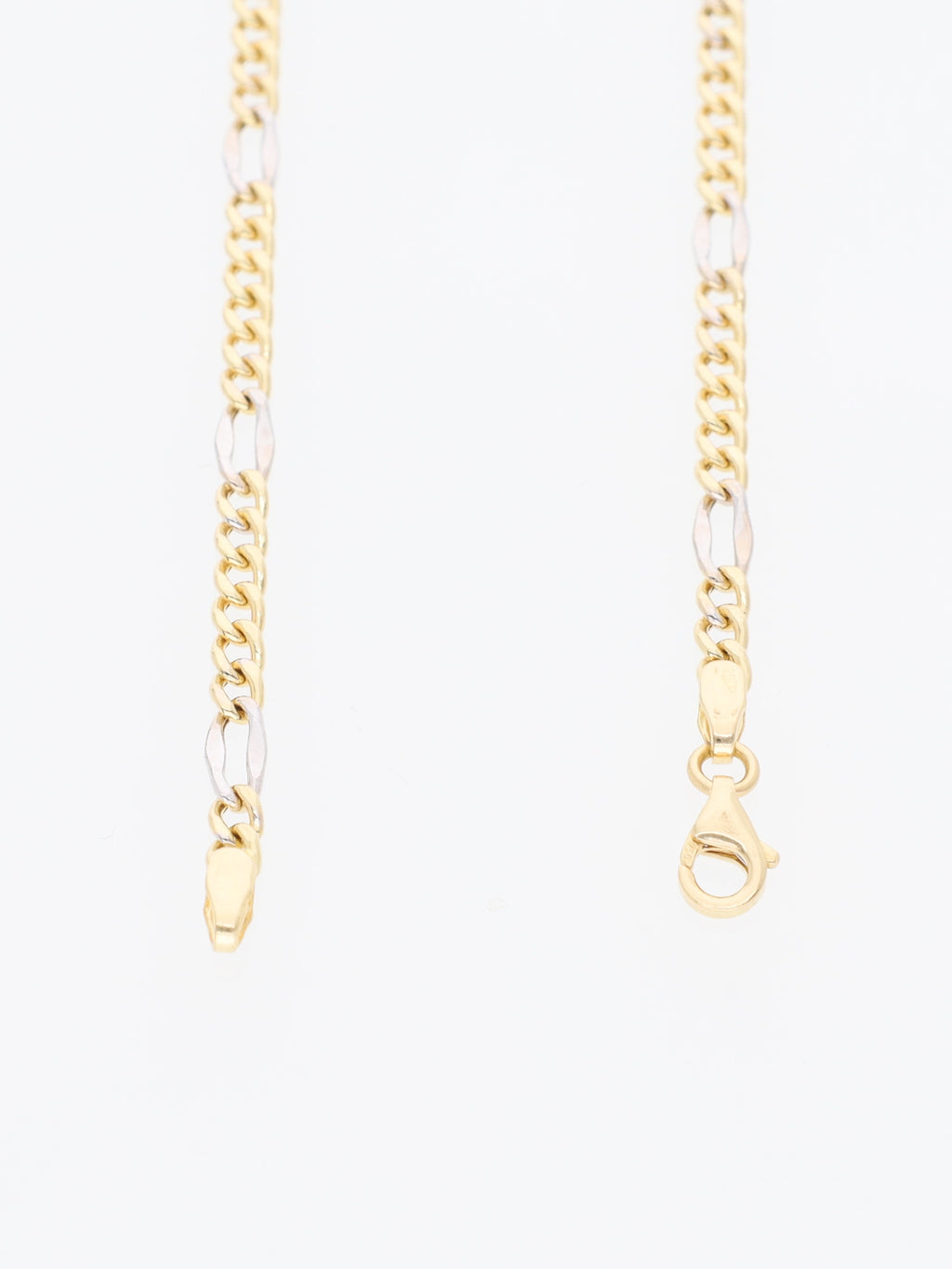 Bracciale in Oro Giallo e Bianco18 kt - maglia Figaro