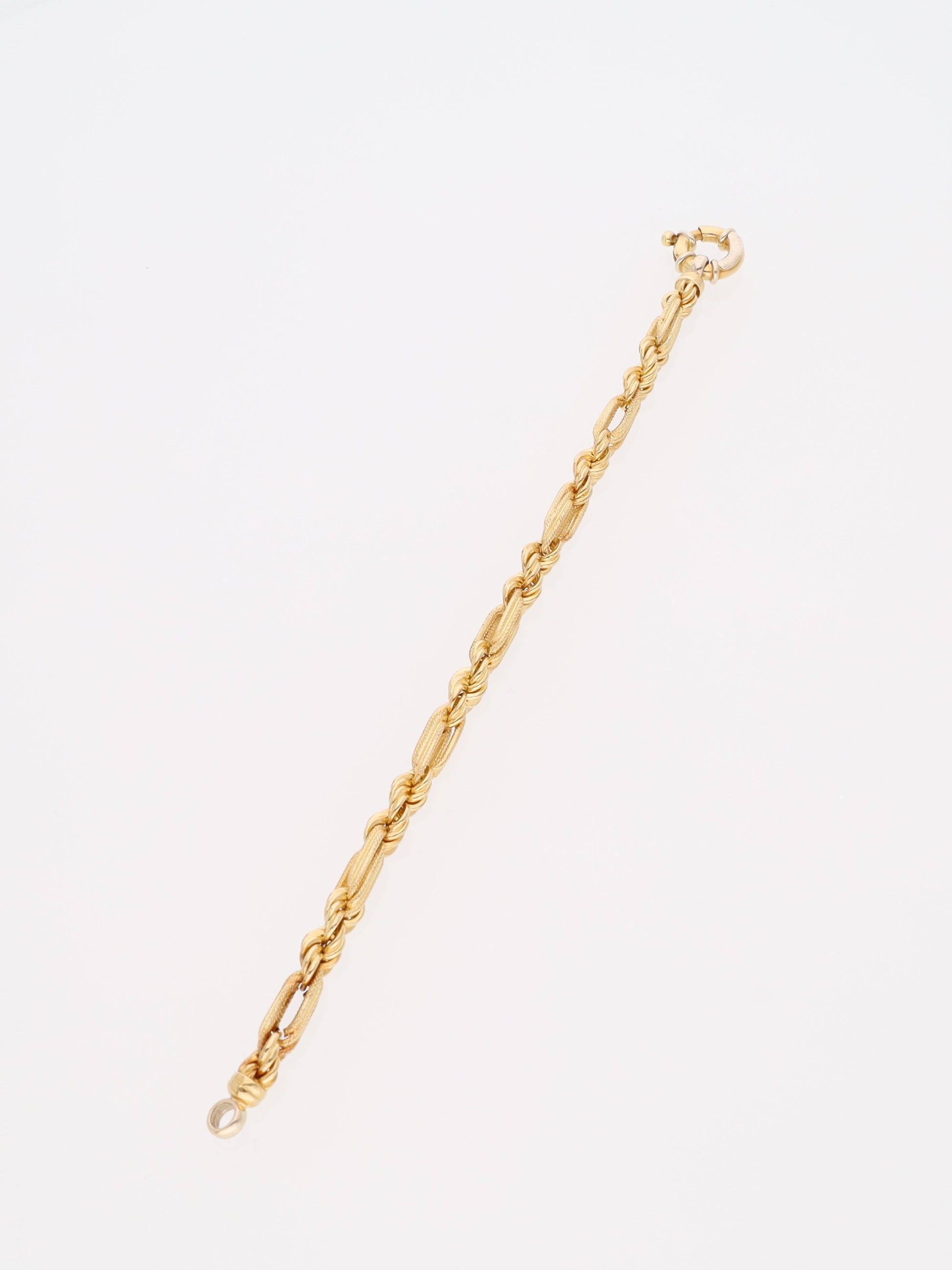 Bracciale in Oro Giallo 18 kt - maglia doppia lavorata