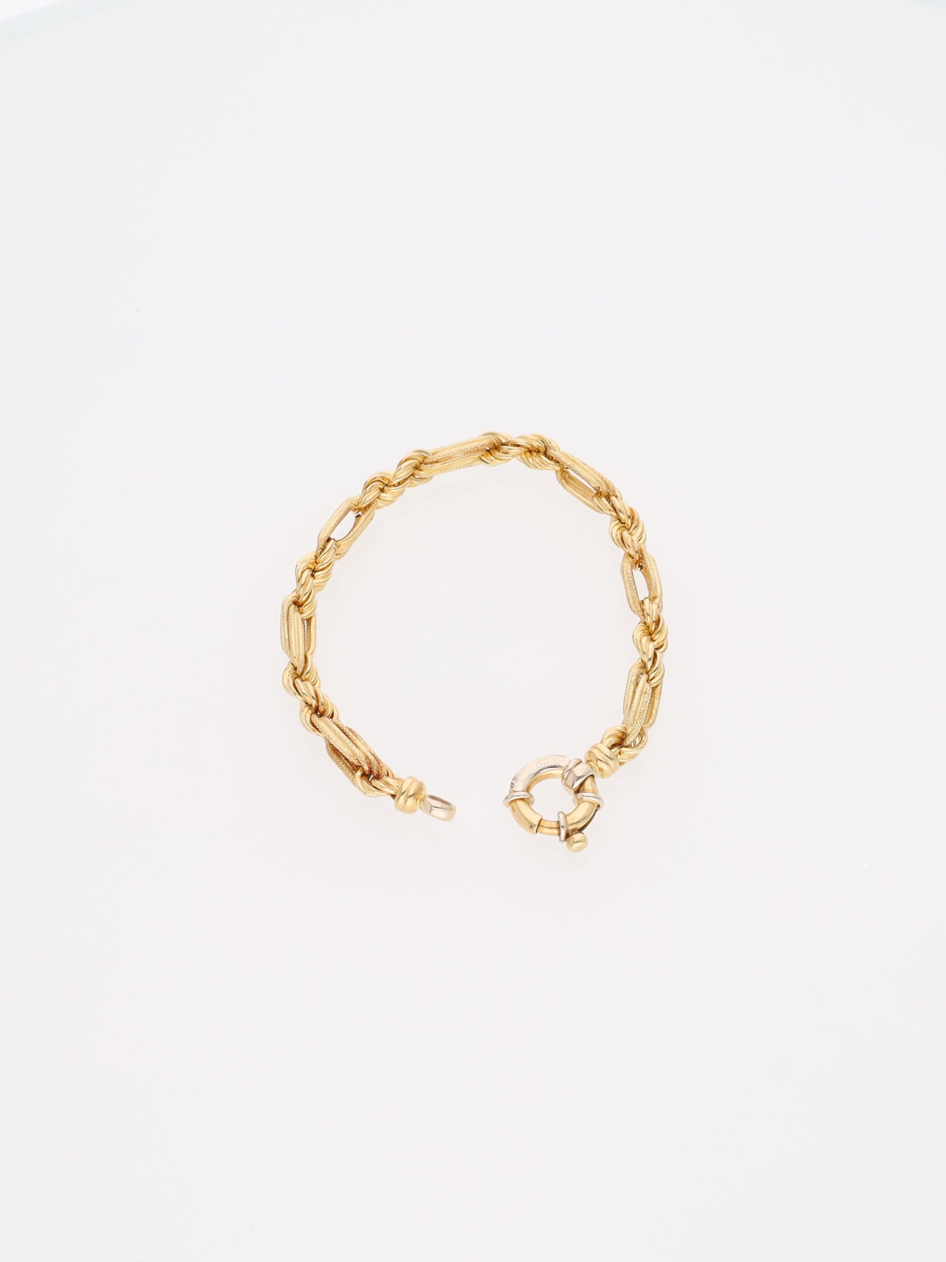 Bracciale in Oro Giallo 18 kt - maglia doppia lavorata