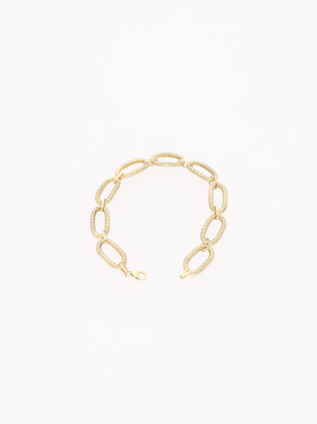 Bracciale in Oro Giallo 18 kt - maglie ovali microincise