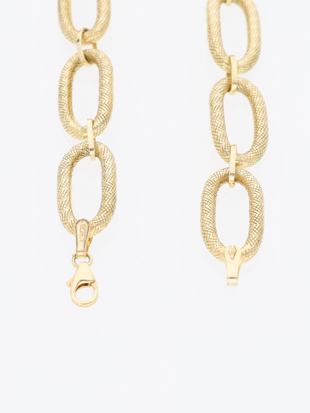 Bracciale in Oro Giallo 18 kt - maglie ovali microincise