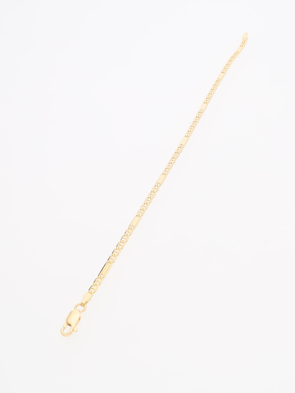 Bracciale in Oro Giallo 18 kt - Maglia alternata marinara a piastrine