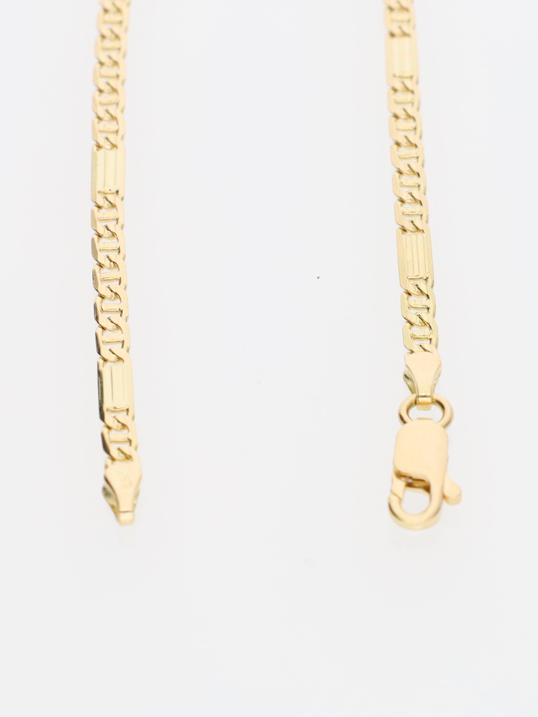 Bracciale in Oro Giallo 18 kt - Maglia alternata marinara a piastrine