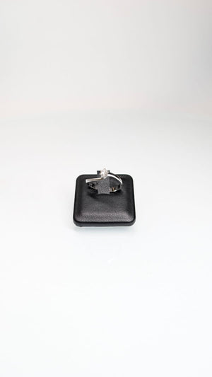 Anello Solitario contrariè in Oro Bianco 18 kt con Brillante