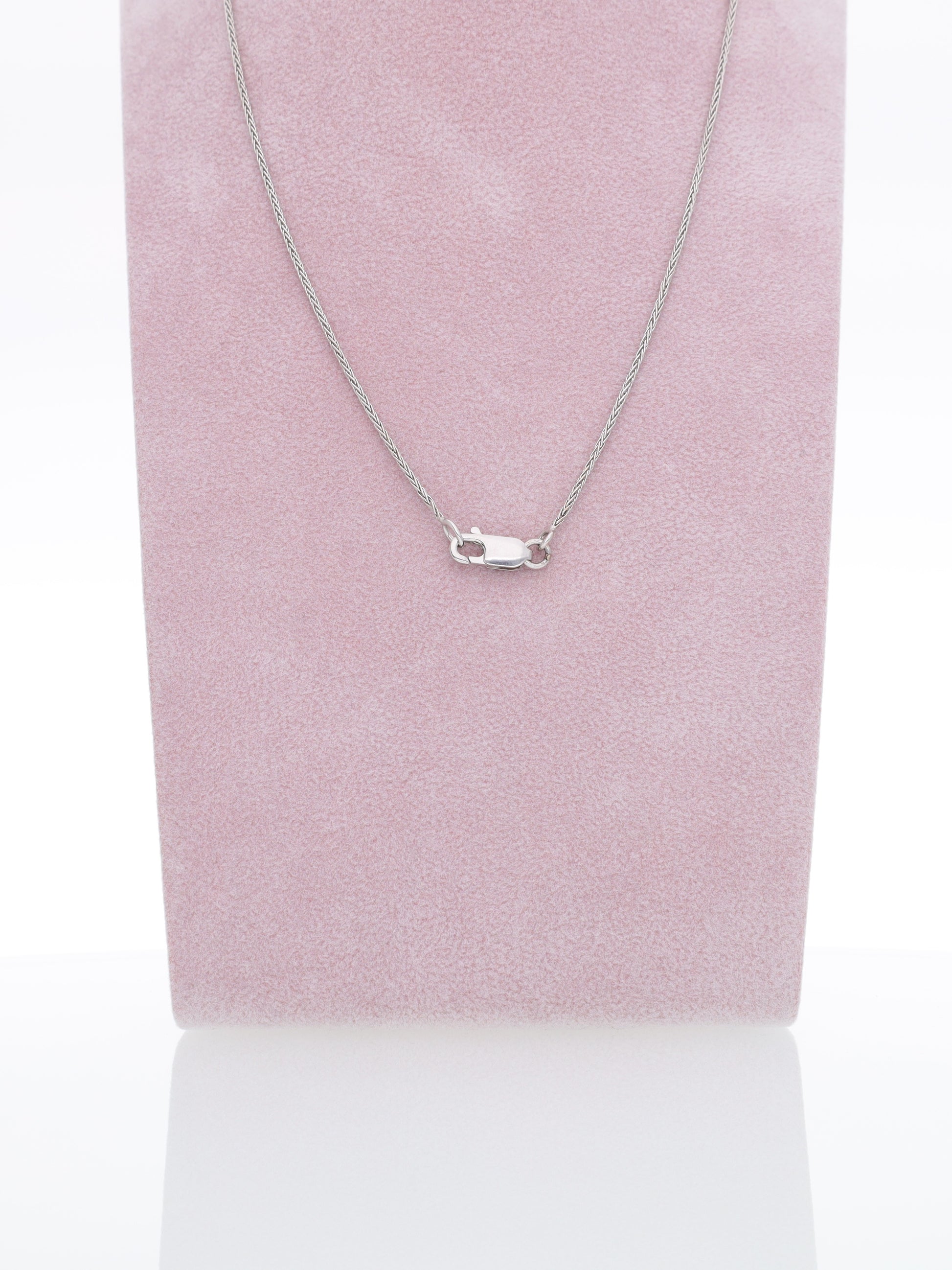 Catenina in oro bianco 18kt con ciondolo croce di Diamanti