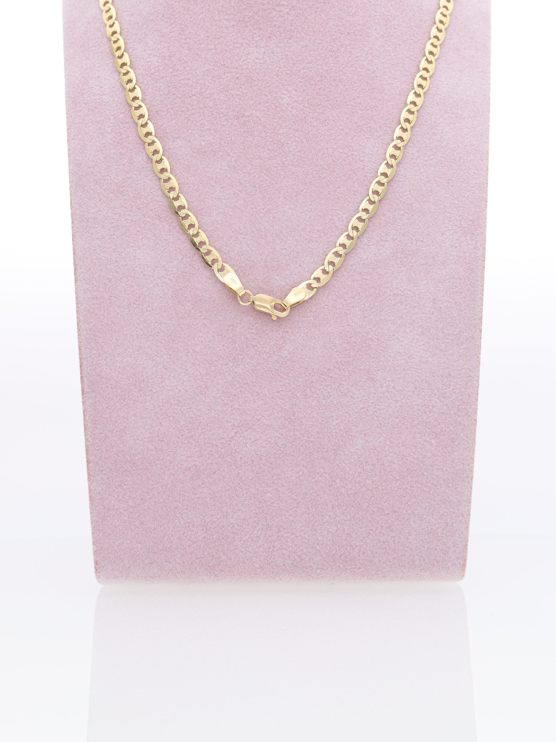 Collana oro giallo 18kt - maglia marinara piatta