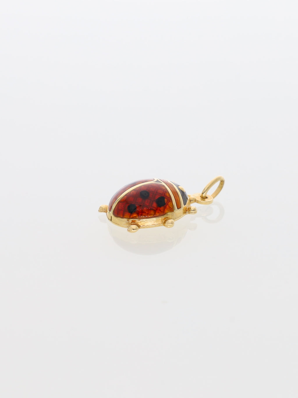 Ciondolo coccinella in oro giallo 18kt smaltato