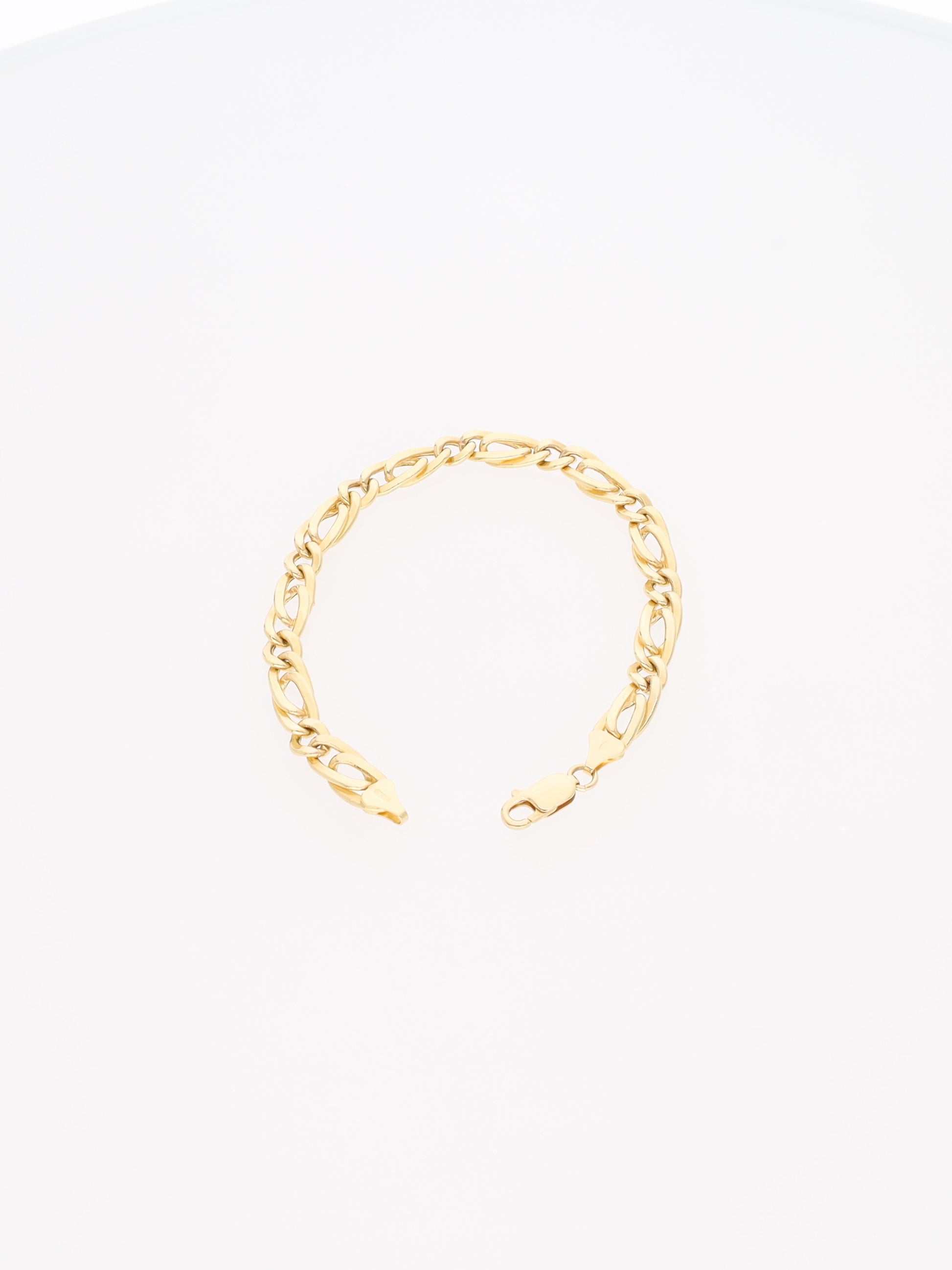 Bracciale in Oro Giallo 18 kt - maglia Figaro doppia