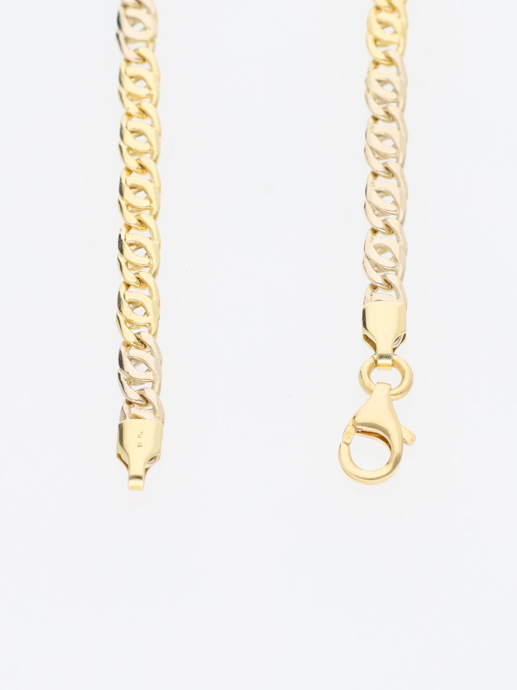 Bracciale in Oro Bianco e Giallo - Maglia occhio di tigre