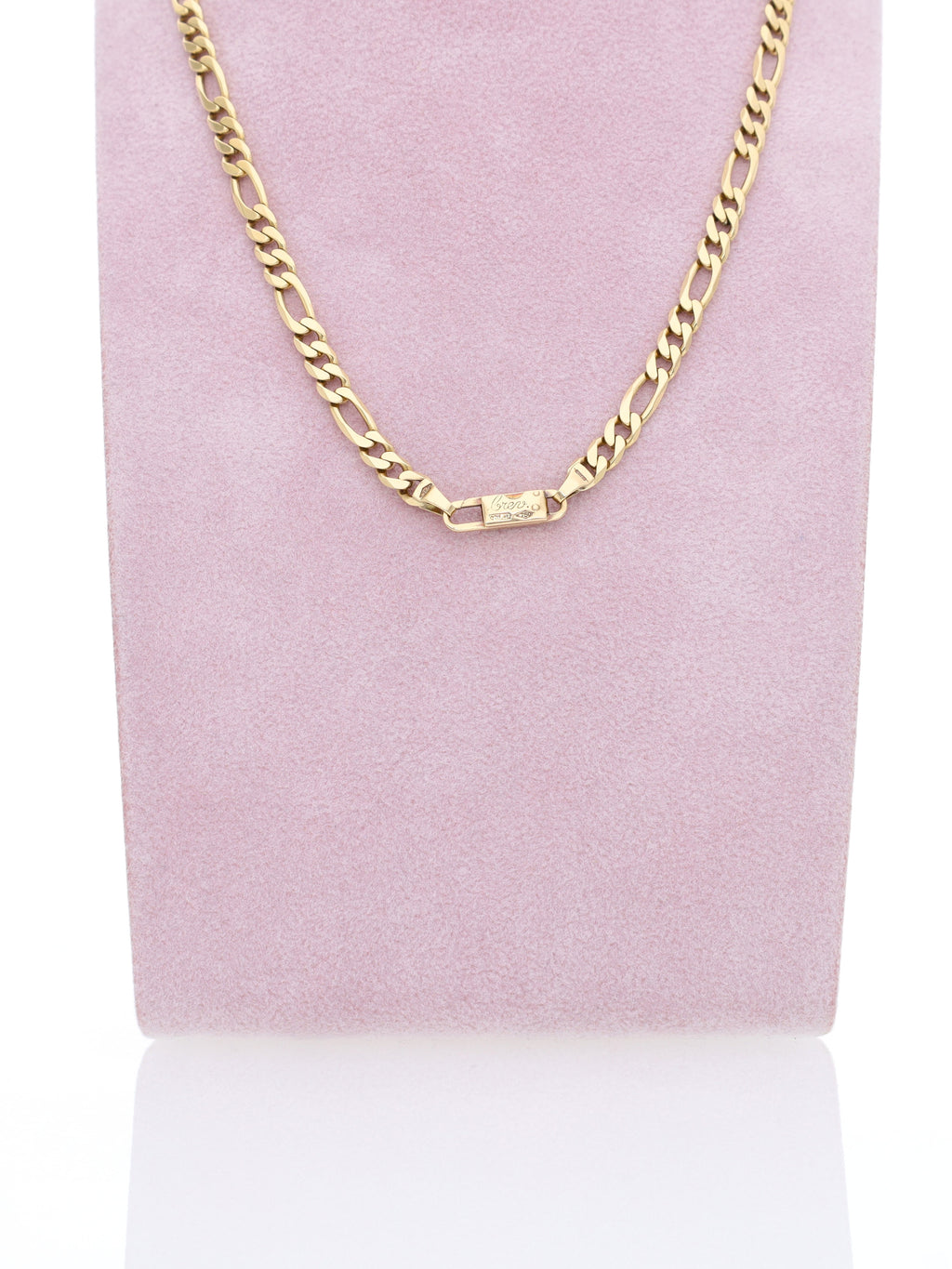 Collana in Oro Giallo 18kt - maglia Figaro squadrata