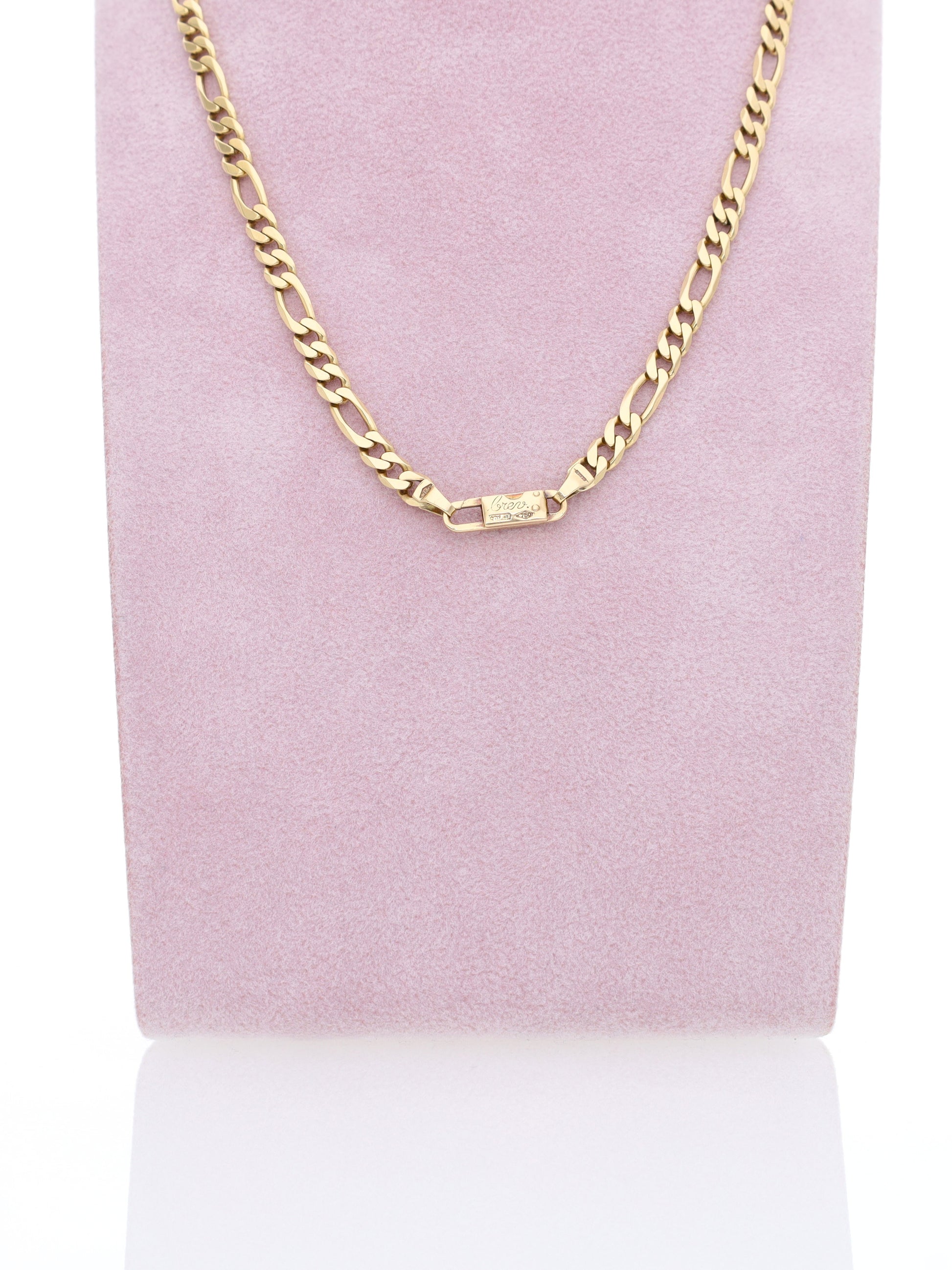 Collana in Oro Giallo 18kt - maglia Figaro squadrata