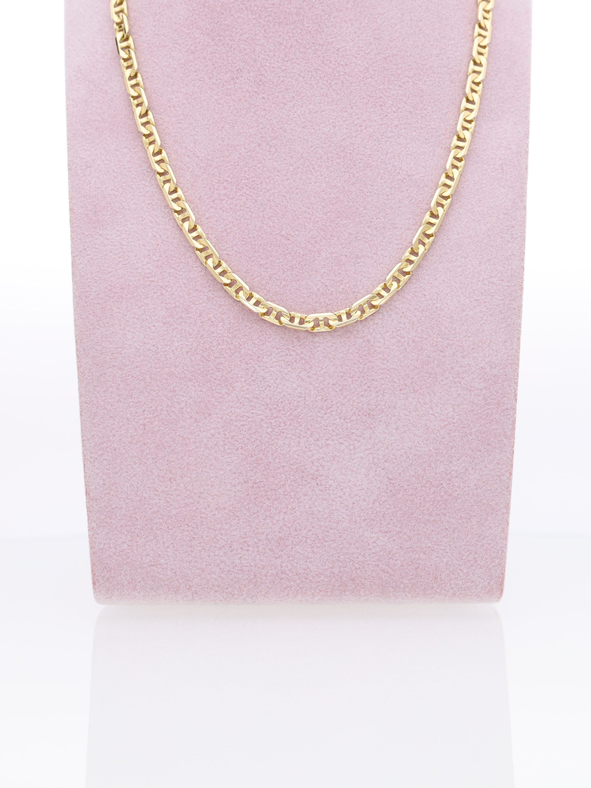Collana oro giallo 18kt - maglia marinara squadrata