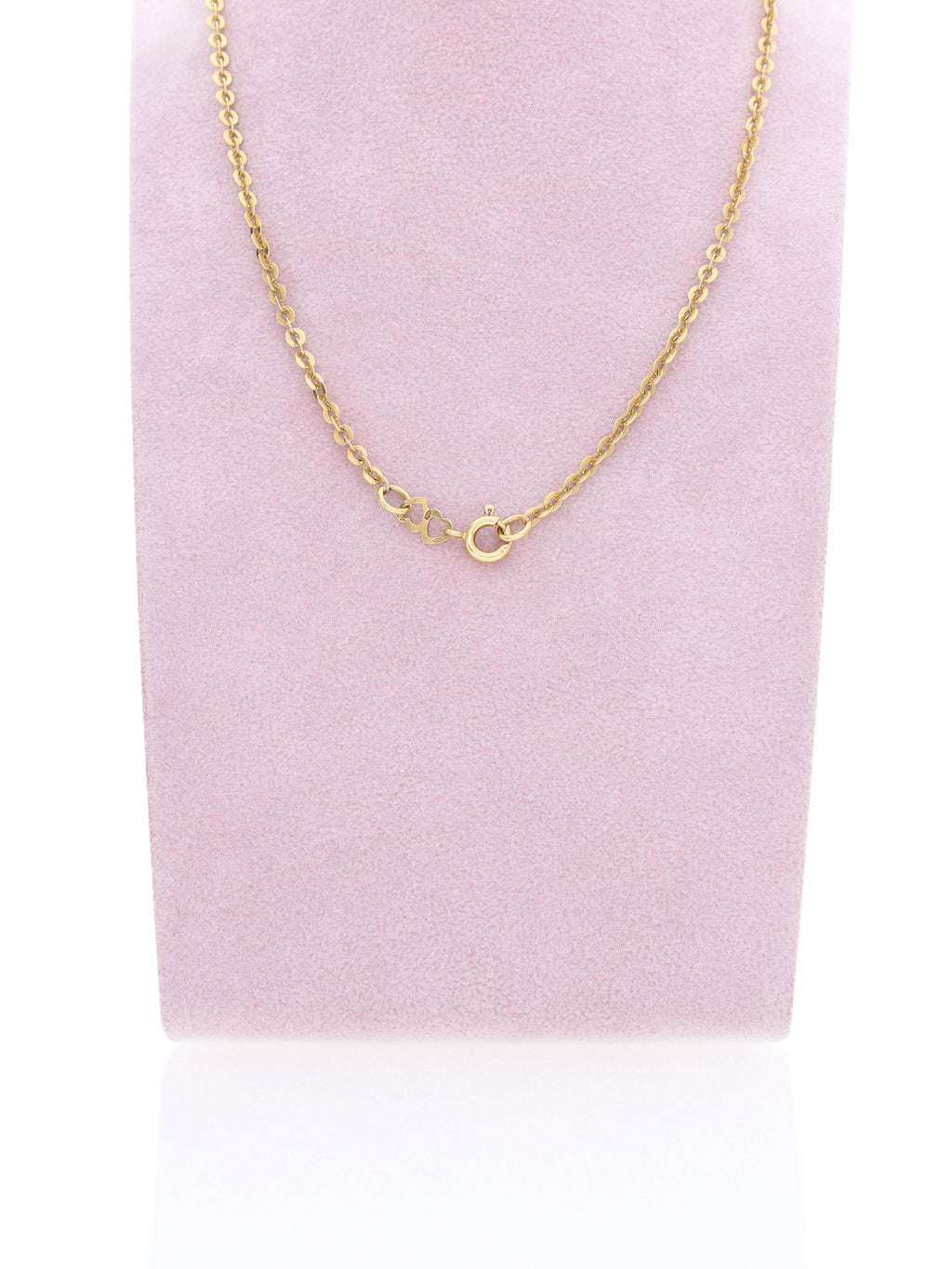 Collana oro giallo 18kt - maglia rolò con cuoricini